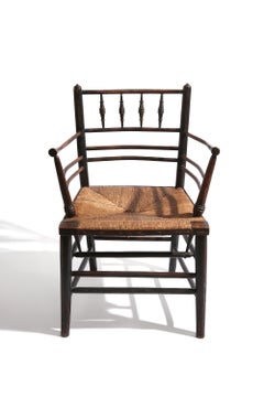 19th Century 'Sussex Chair' designed by Philip Webb for William Morris & co.