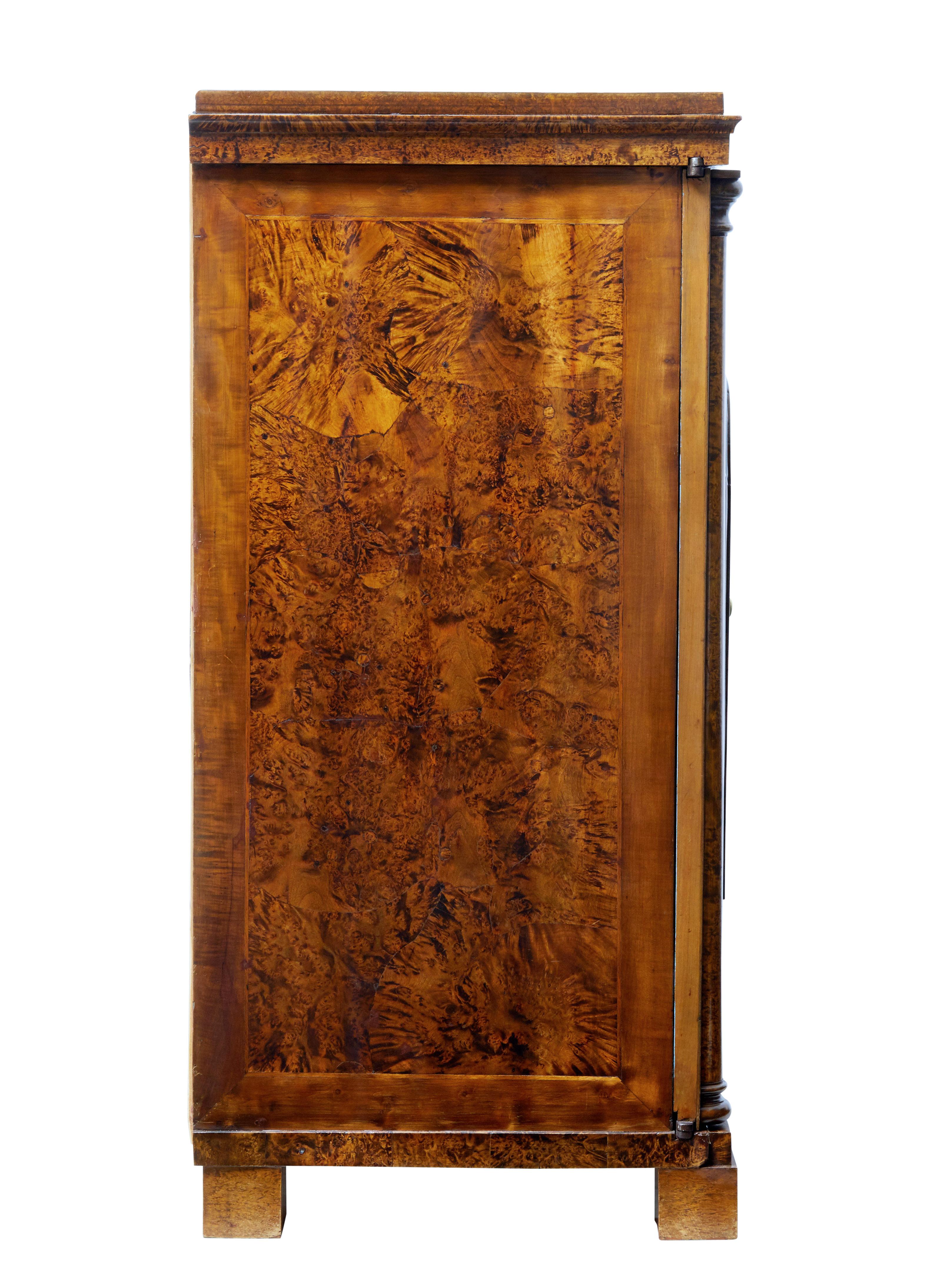 Woodwork 19th Century Swedish Alder Root Sideboard Cupboard