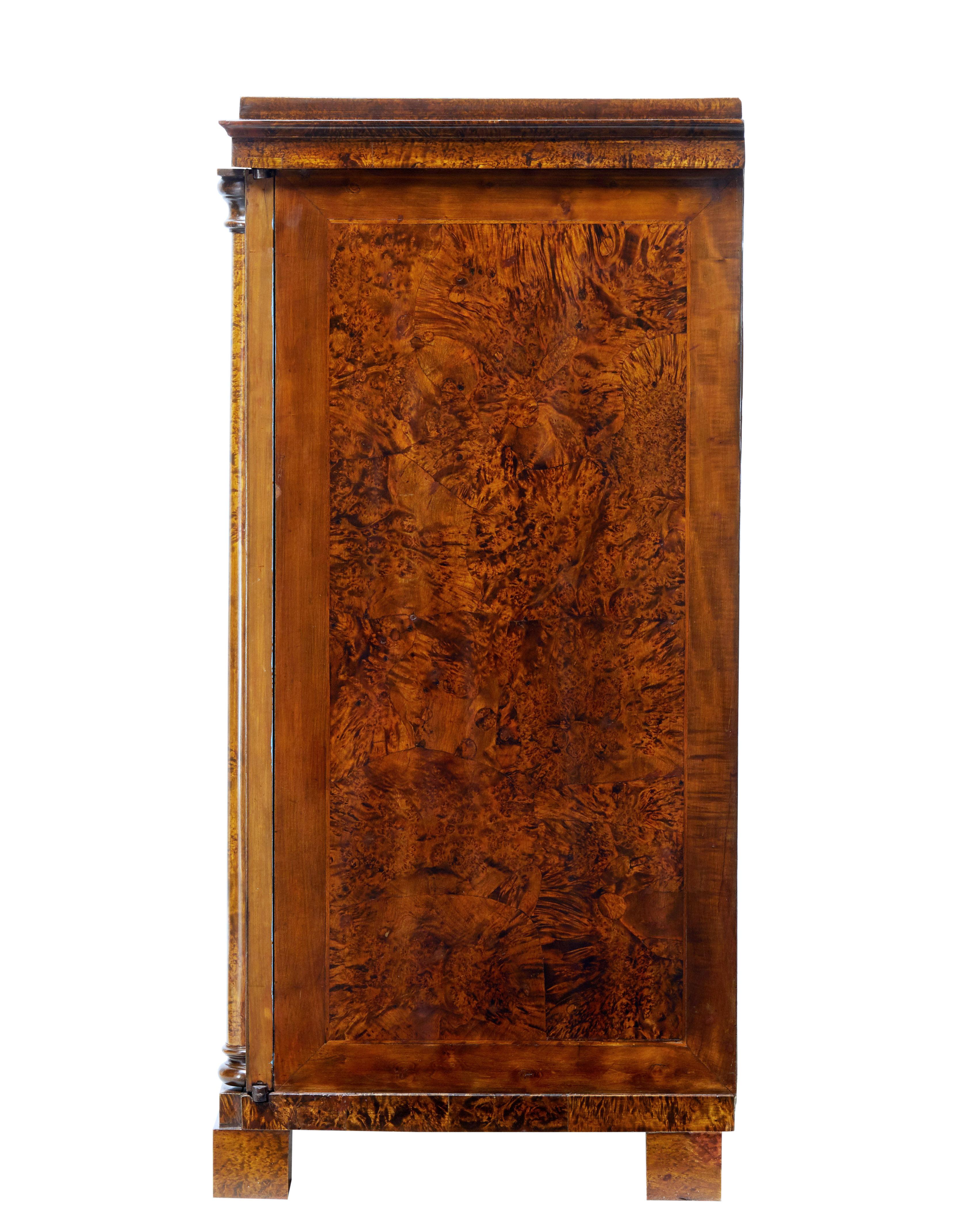 Birch 19th Century Swedish Alder Root Sideboard Cupboard