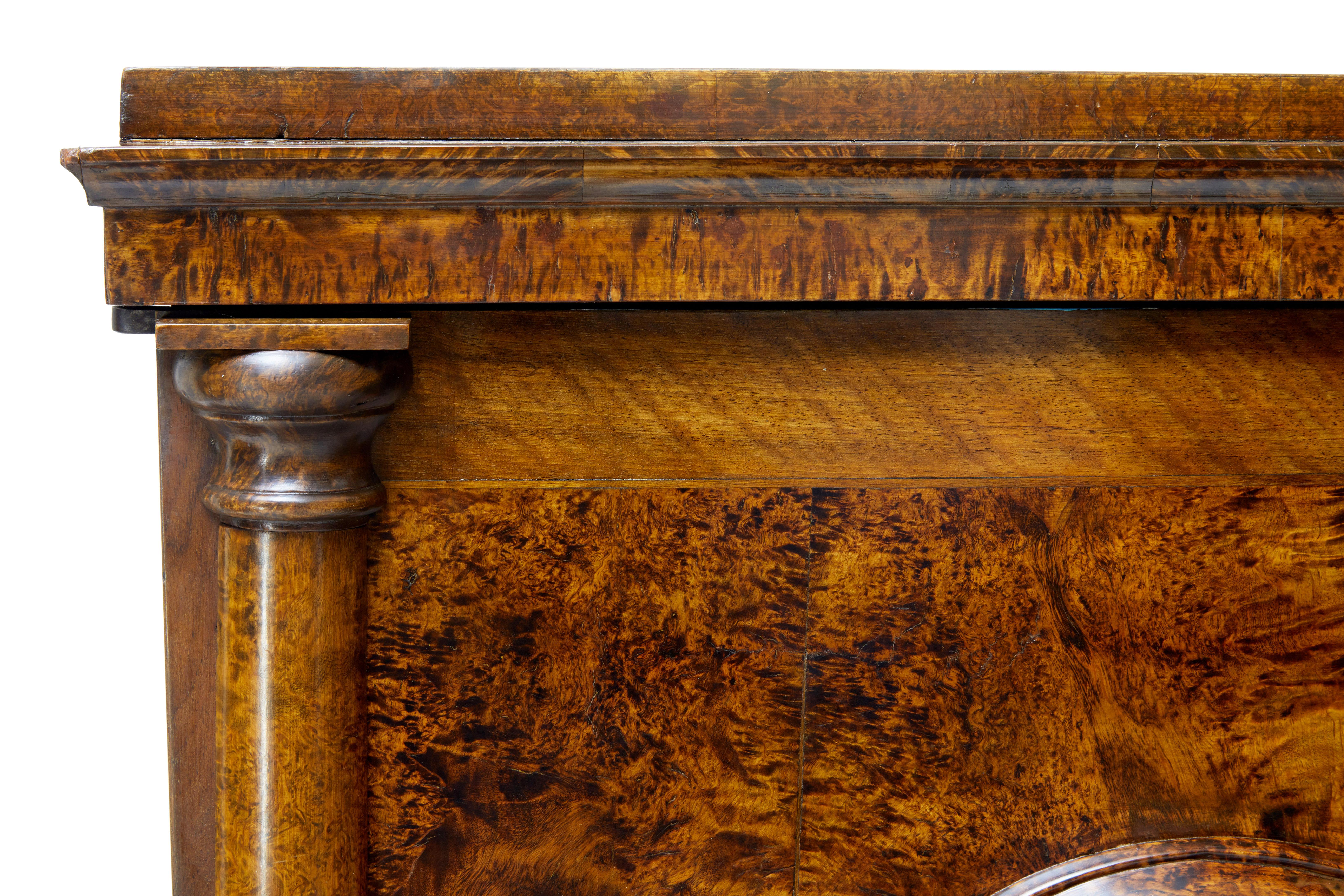 19th Century Swedish Alder Root Sideboard Cupboard (Birke)