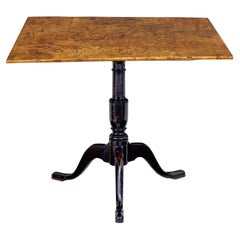19th Century Swedish Alder Root Square Tilt Top Table