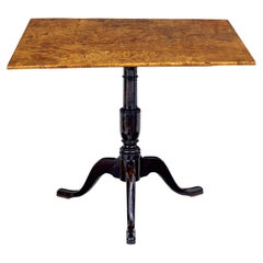 19th century Swedish alder root square tilt top table