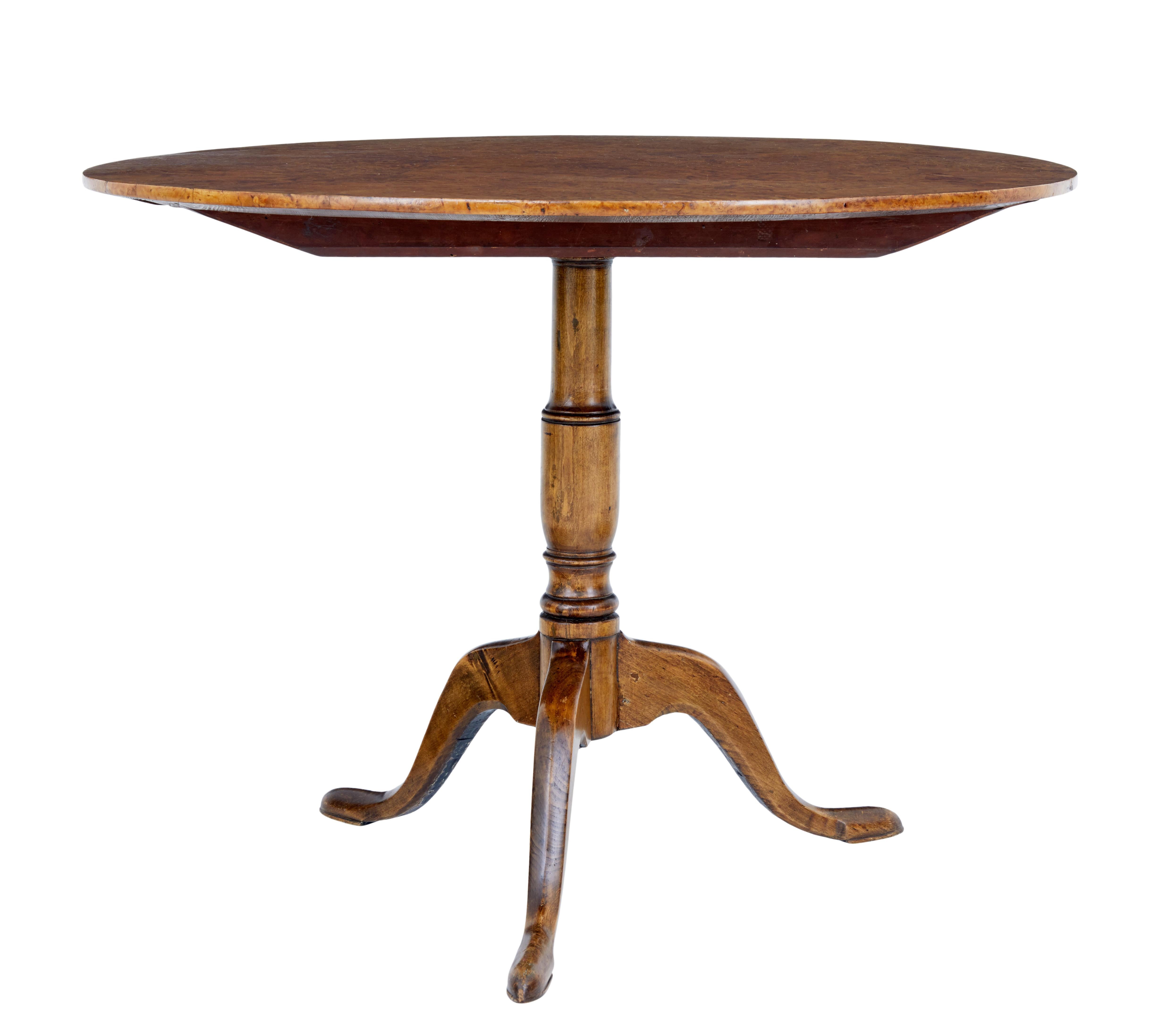 19th Century Swedish Alder Root Tilt Top Table In Good Condition In Debenham, Suffolk