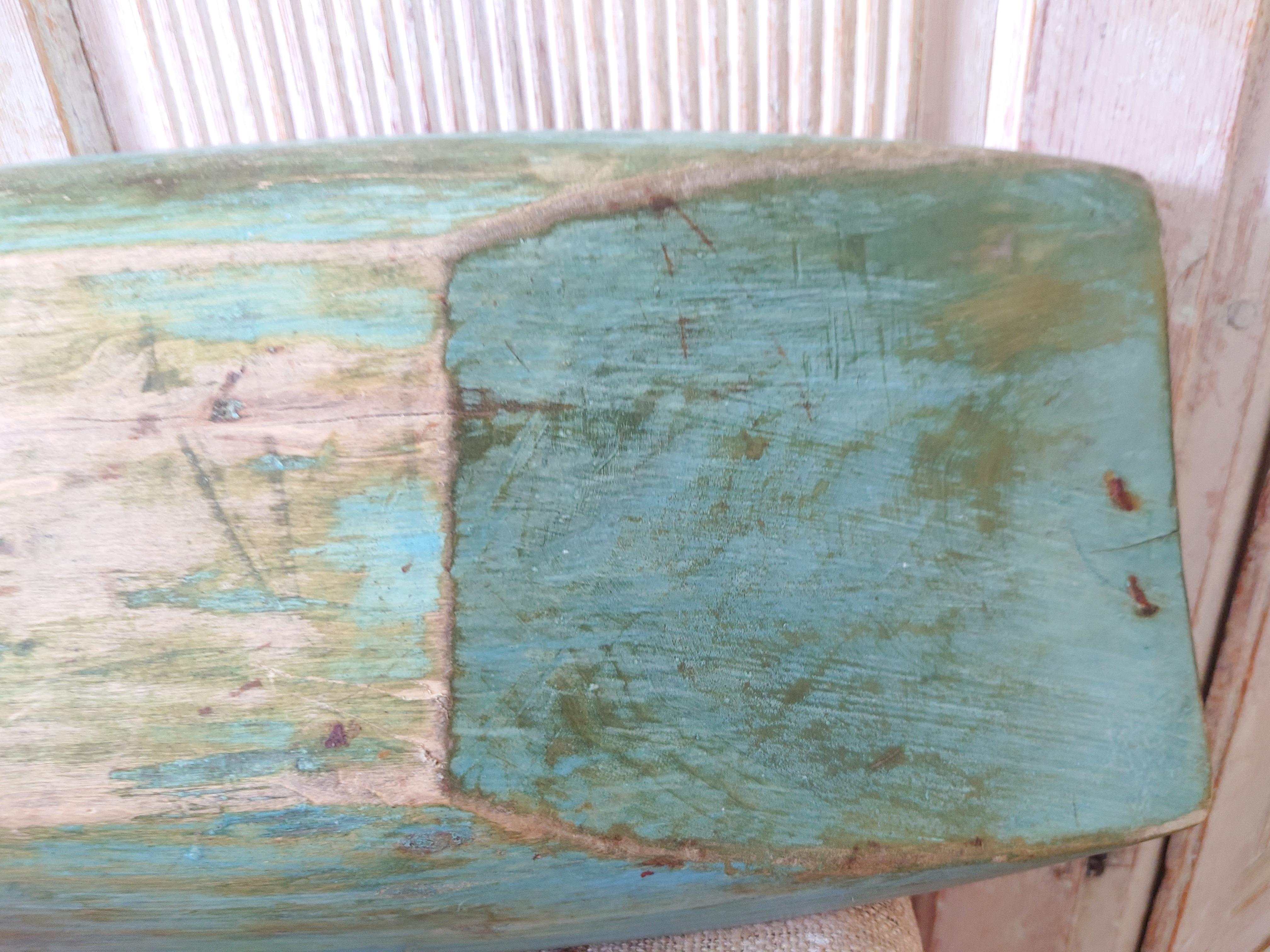 19th Century Swedish antique genuine country Folk Art wooden trough / bowl For Sale 6