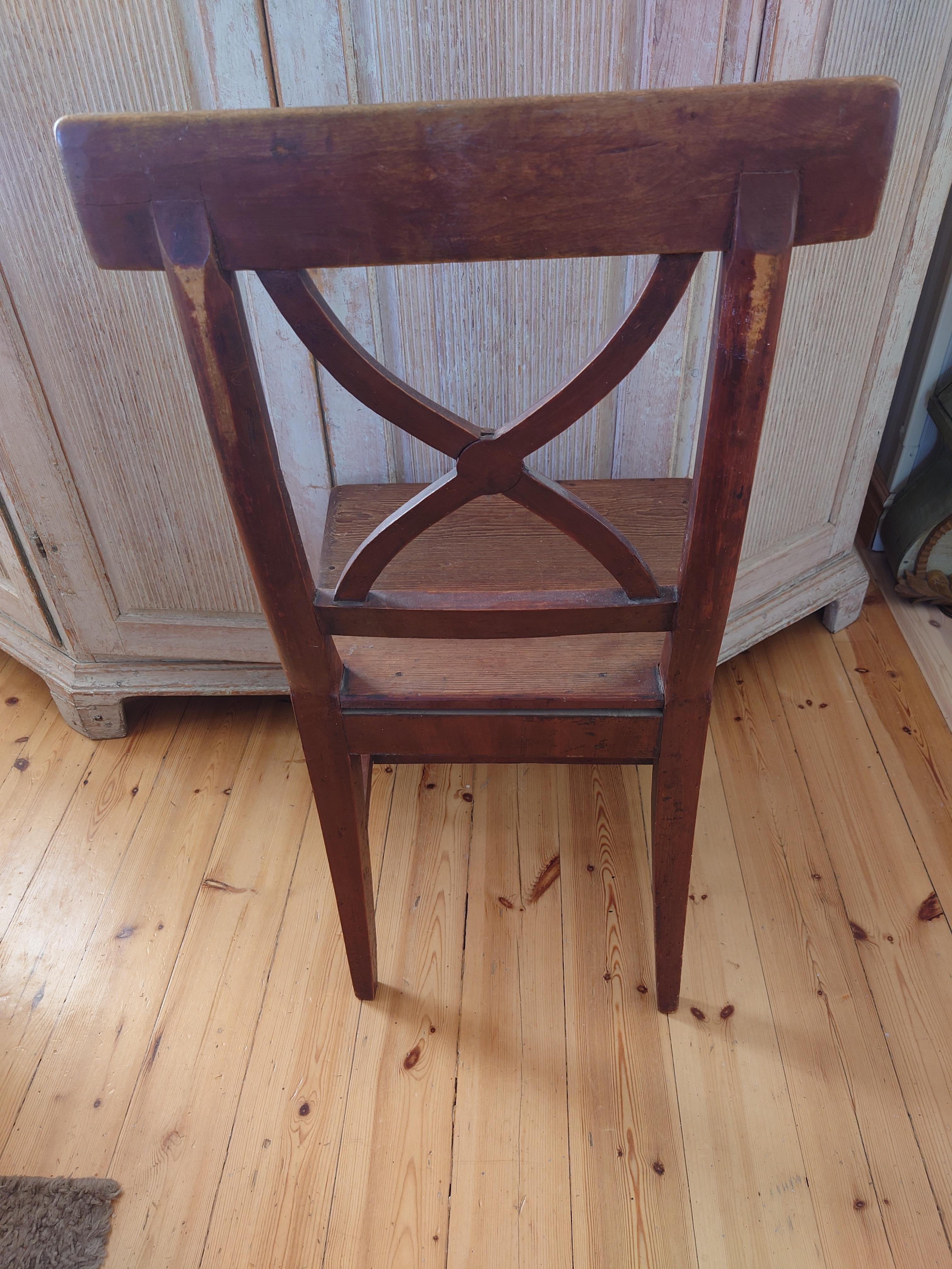 19th Century Swedish antique genuine  Gustavian Bellman Chair Original paint For Sale 4