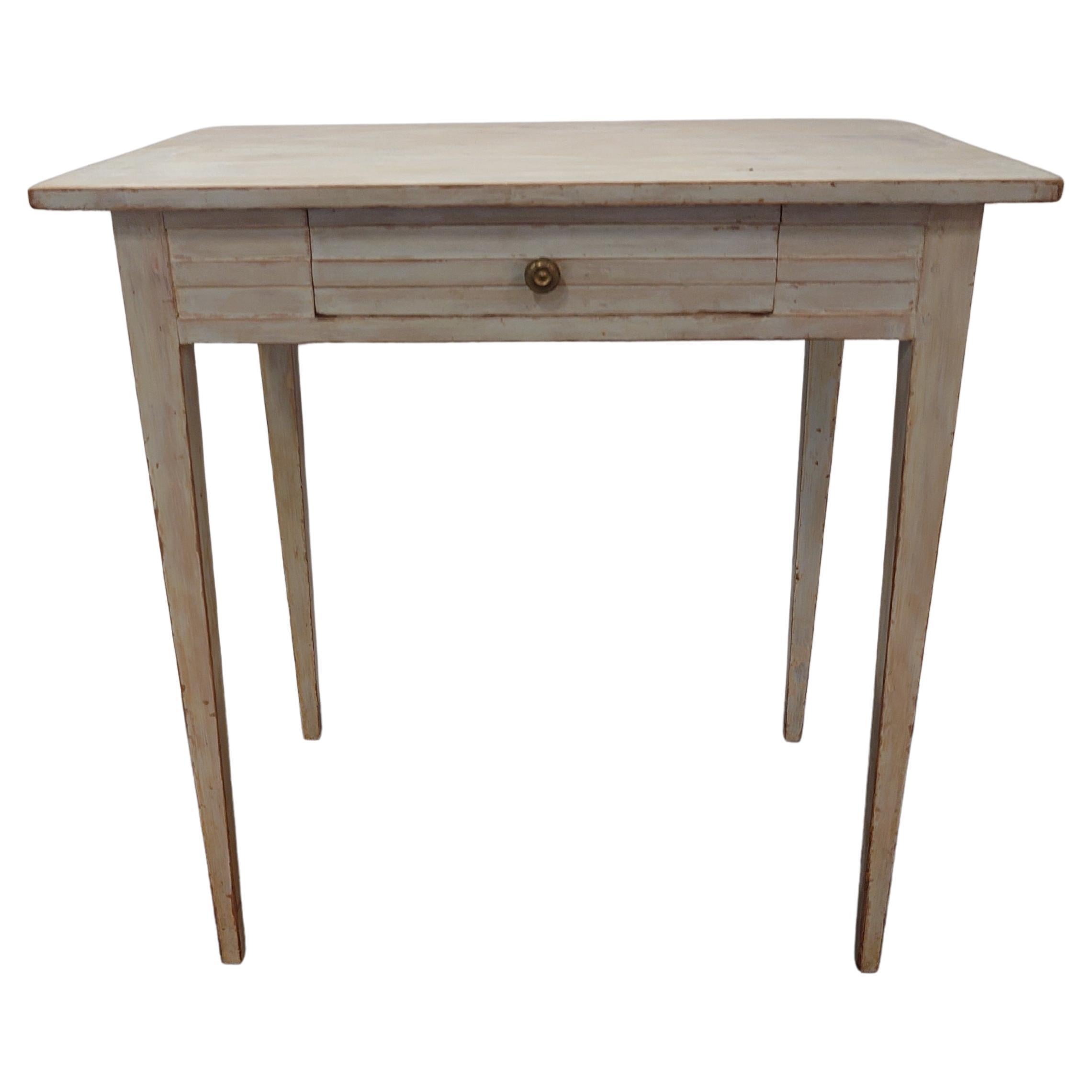 19th Century Swedish antique genuine small Gustavian table  original paint