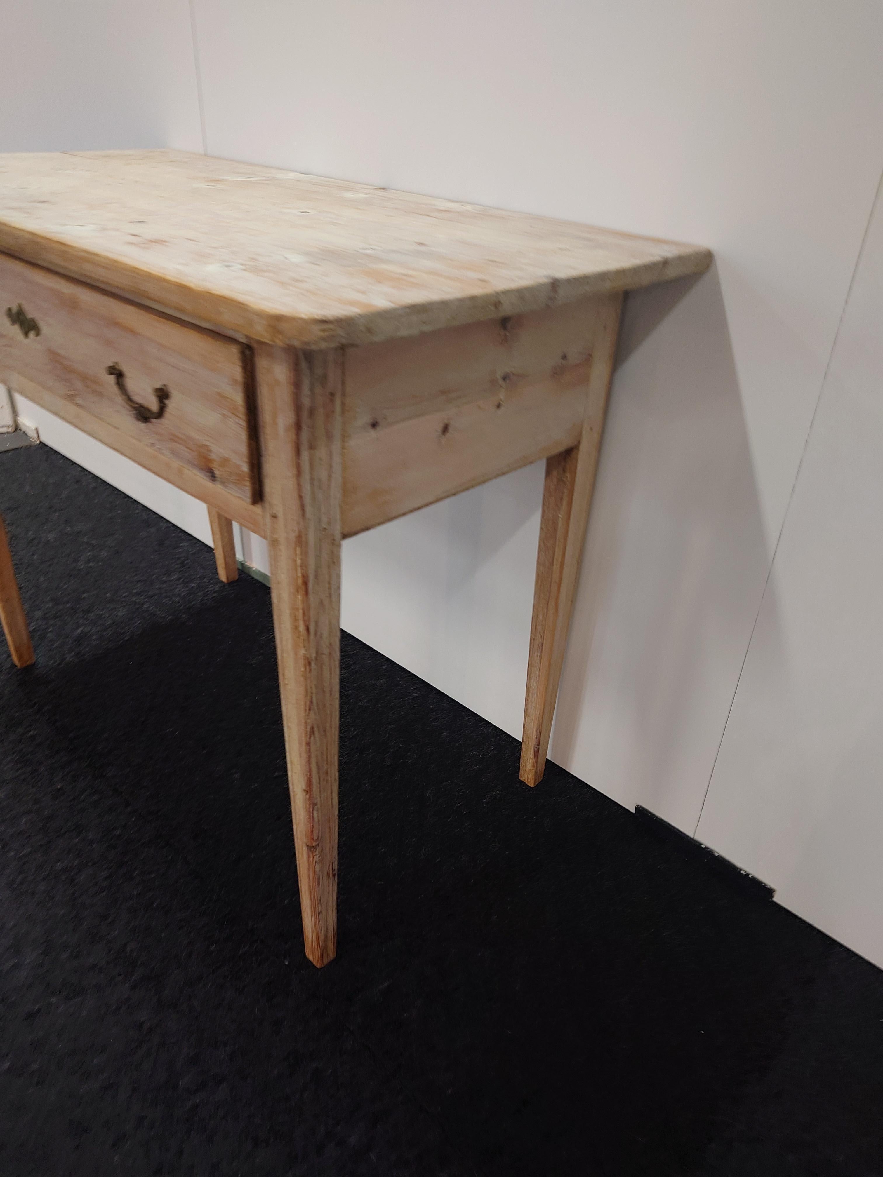 19th Century Swedish  antique Gustavian table with drawer genuine rustic  For Sale 8