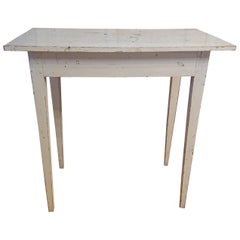 Antigüedad sueca del siglo XIX  Mesa Gustaviana con Pintura Original Intacta