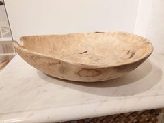 19ème siècle Suédois antique rustique art folklorique bol en bois avec patine
