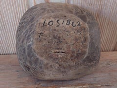 Schwedisch im 19. Jahrhundert  Antike rustikale Volkskunst-Holzschale aus Holz, datiert 1862