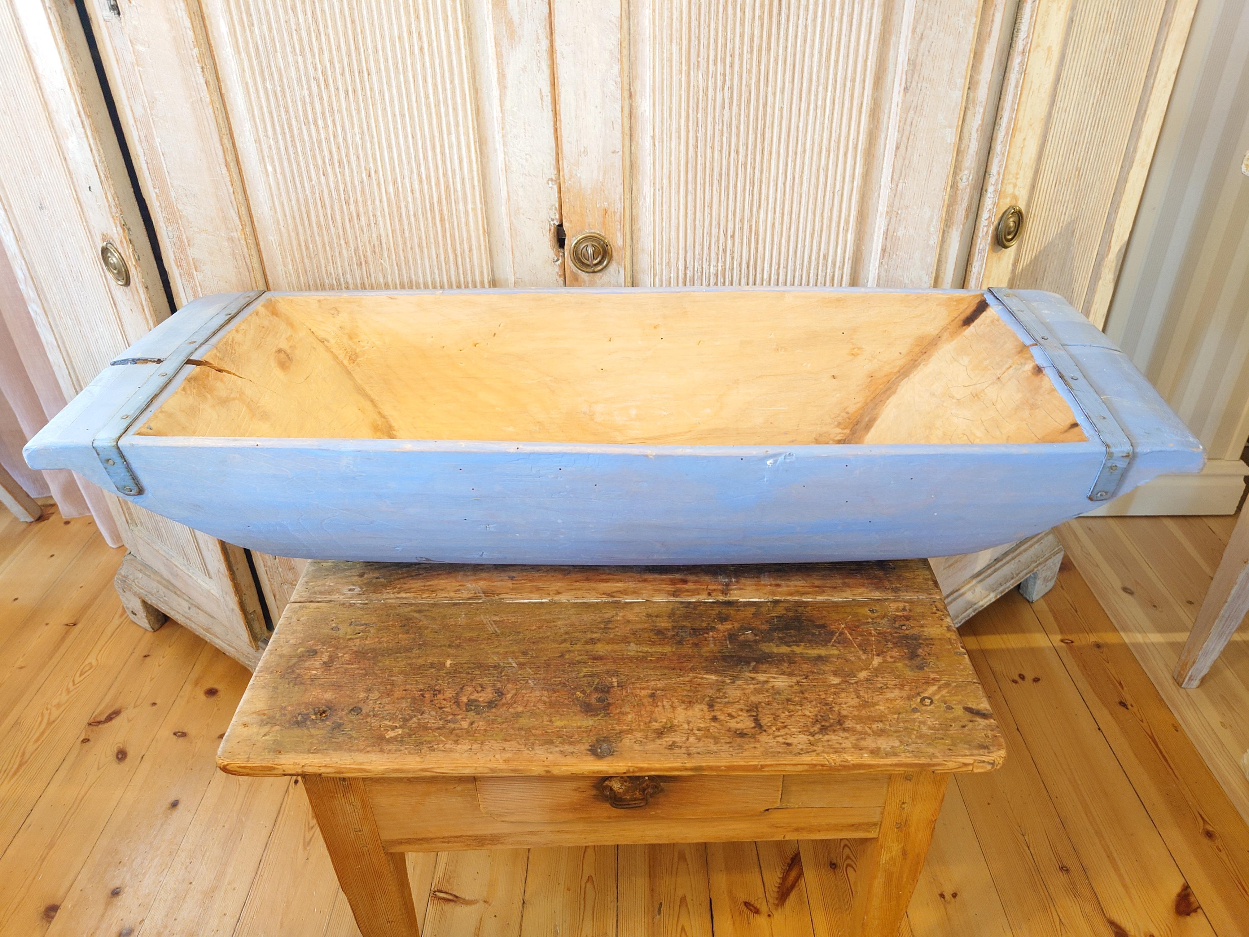 Schwedisch im 19. Jahrhundert  antike rustikale Folk Art Holztablett Schale  Originalfarbe im Angebot 12