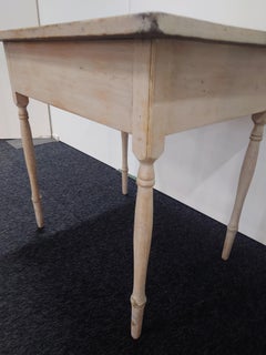 19th Century Swedish antique rustic genuine  Empire table country original paint