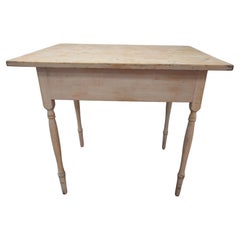 19th Century Swedish antique rustic genuine  Empire table country original paint