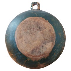 19th Century Swedish antique rustic genuine Folk Art Wooden bowl with handle