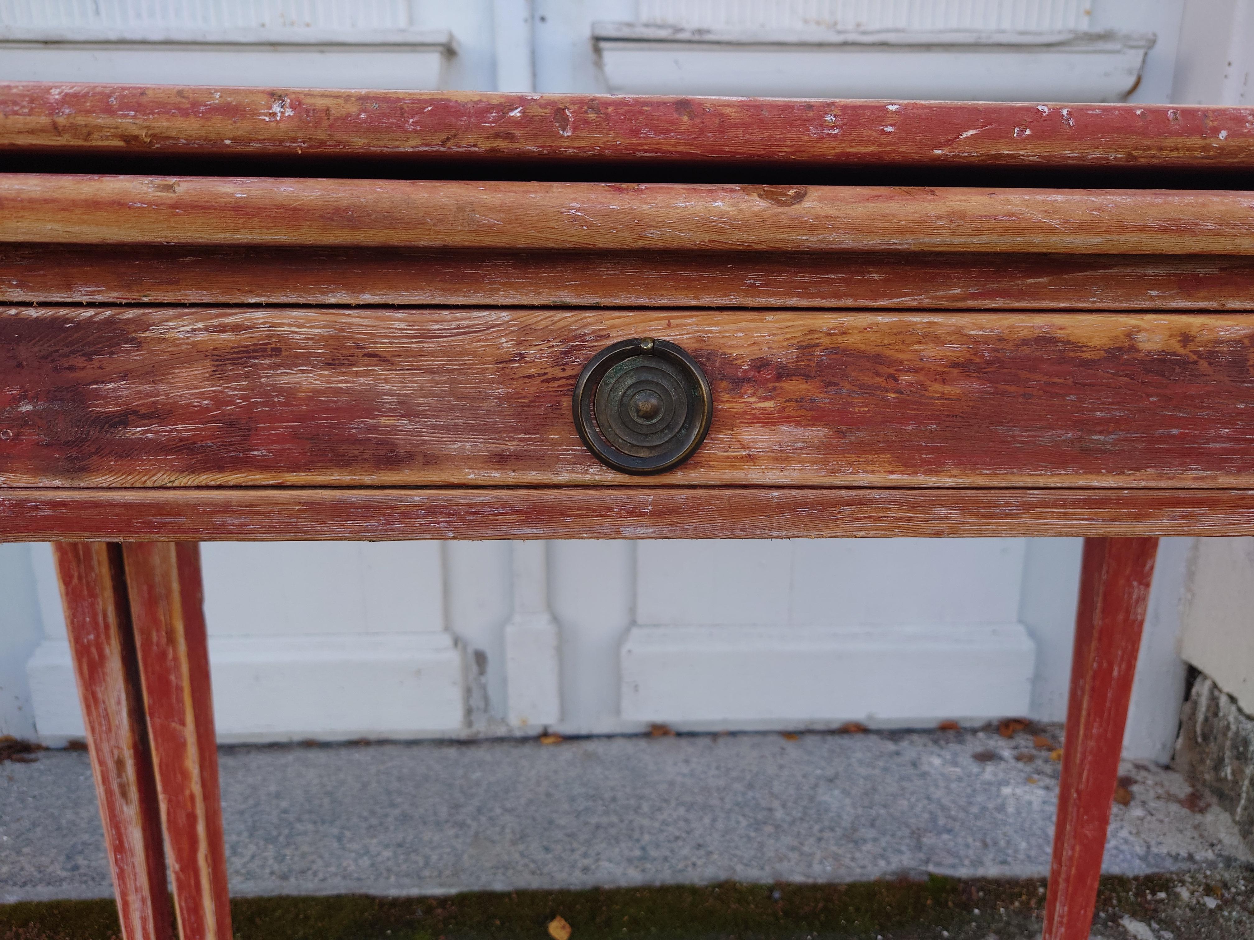 Pine  19th Century Swedish antique  rustic genuine Game Table for Playing games   For Sale