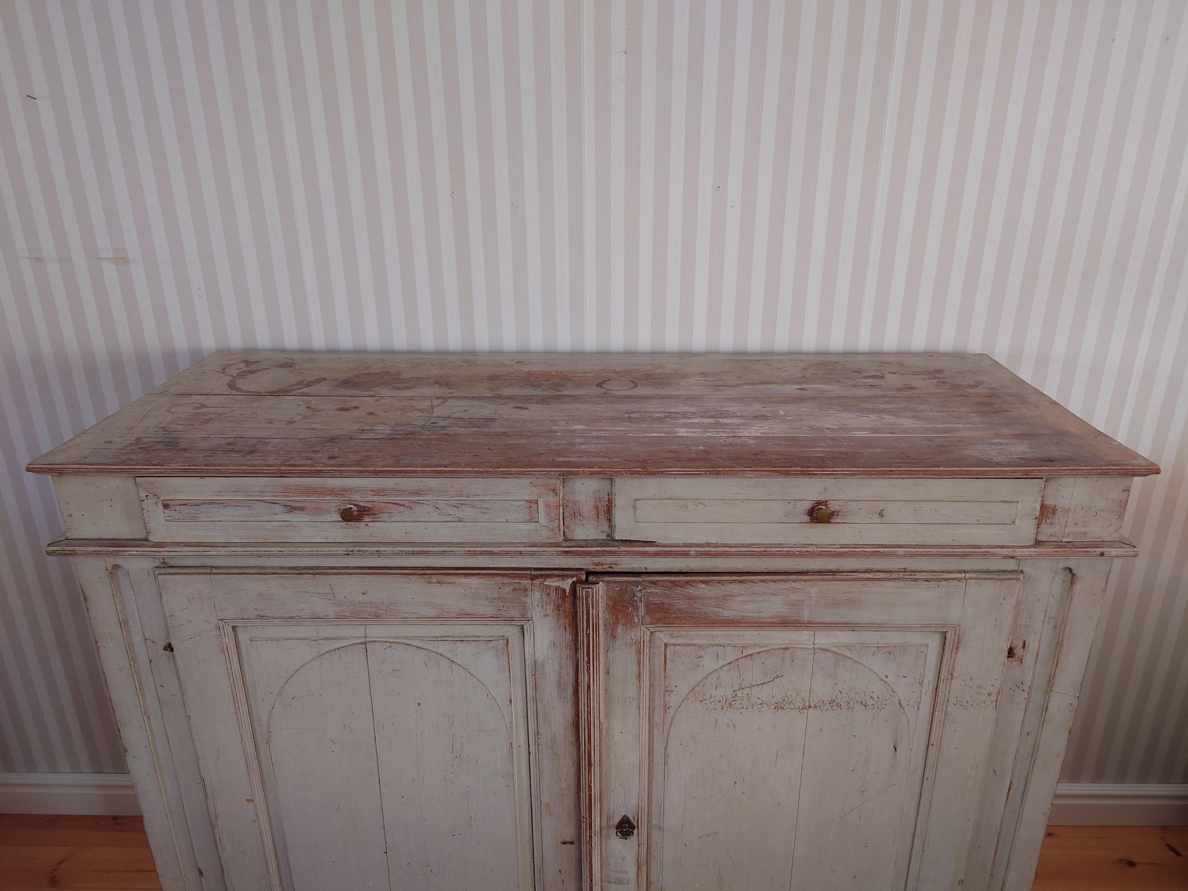 19th Century Swedish Antique Rustic  Late Gustavian Buffet / sideboard For Sale 4
