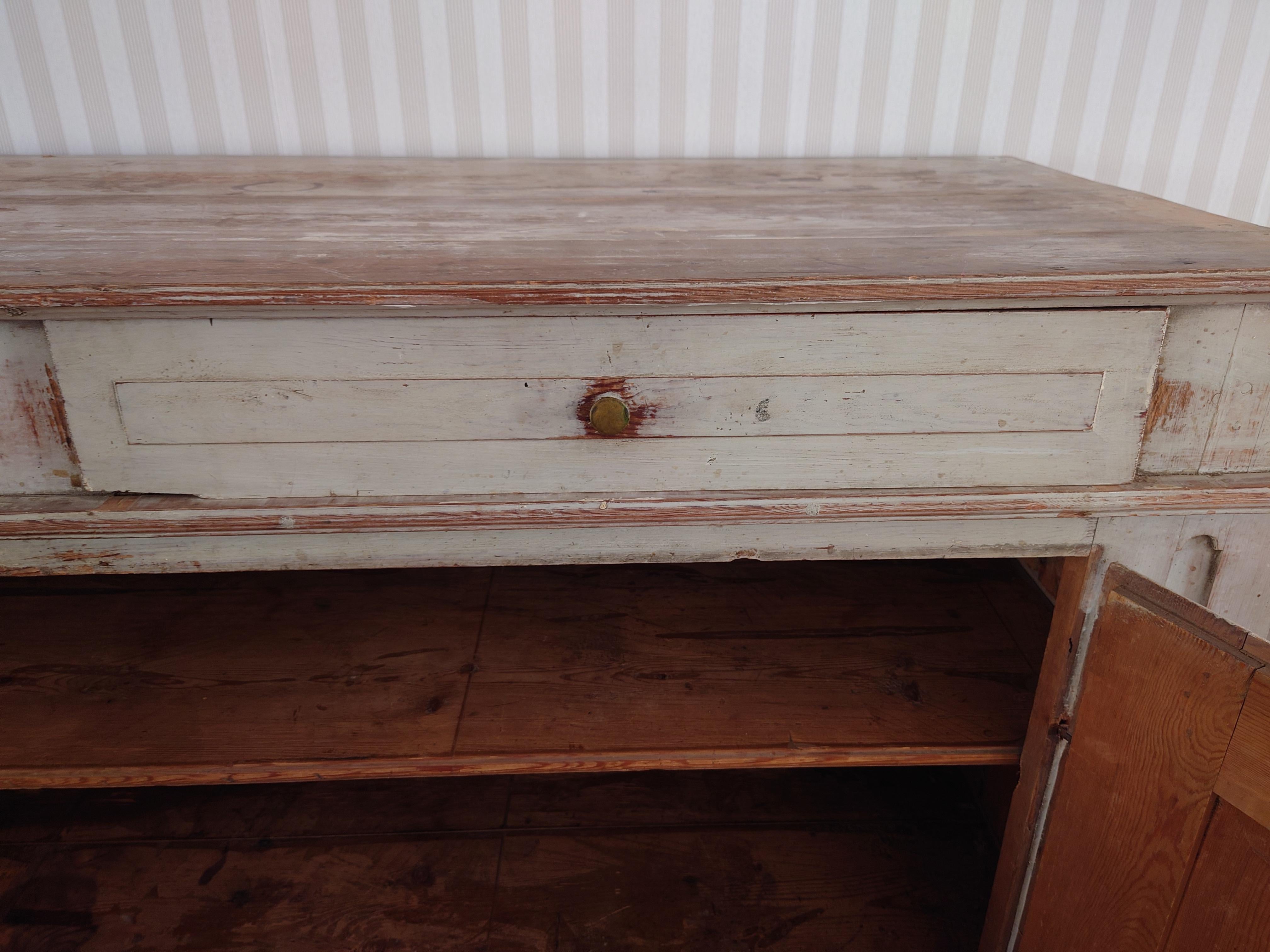 19th Century Swedish Antique Rustic  Late Gustavian Buffet / sideboard For Sale 11