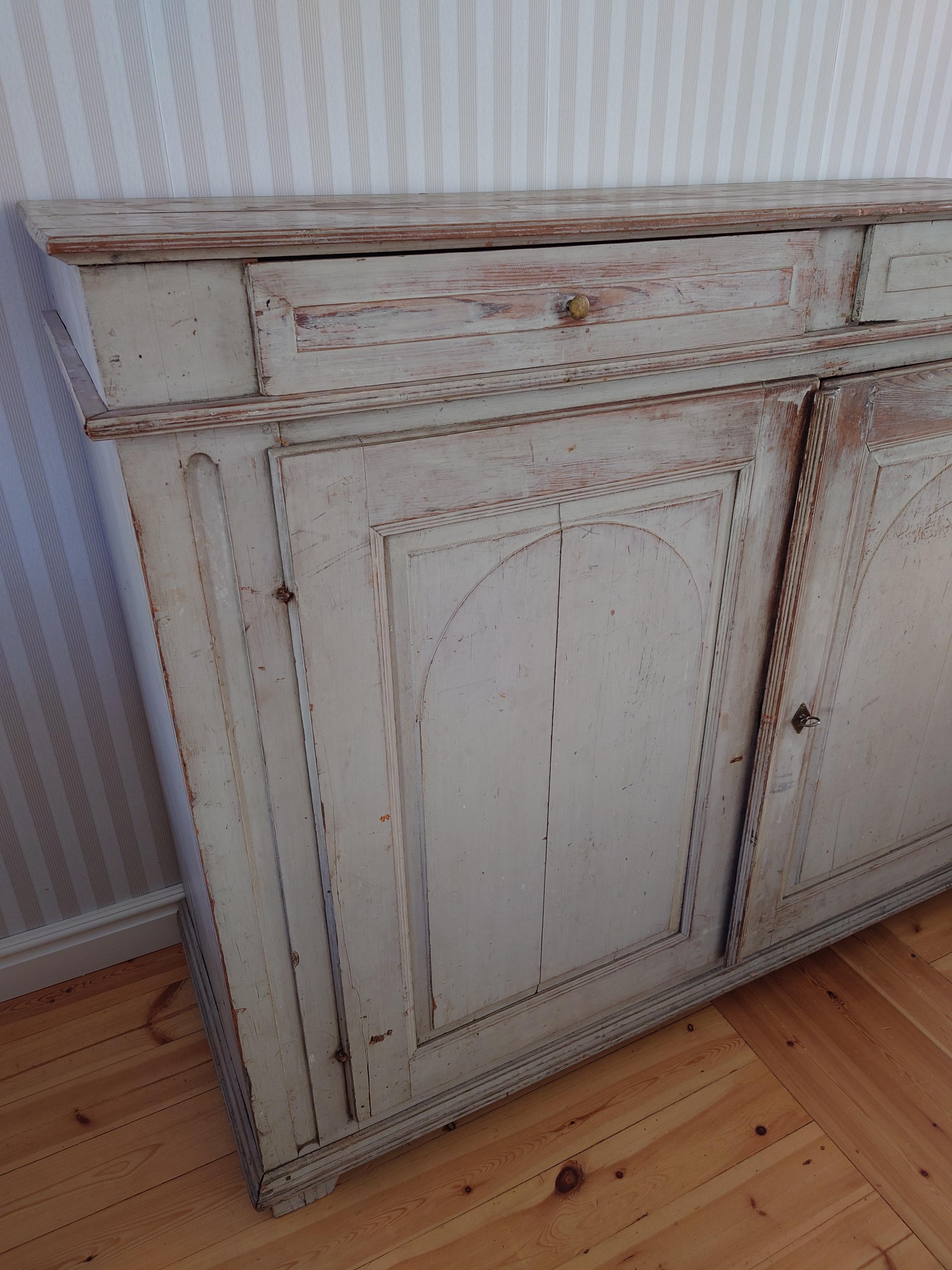 19th Century Swedish Antique Rustic  Late Gustavian Buffet / sideboard For Sale 1