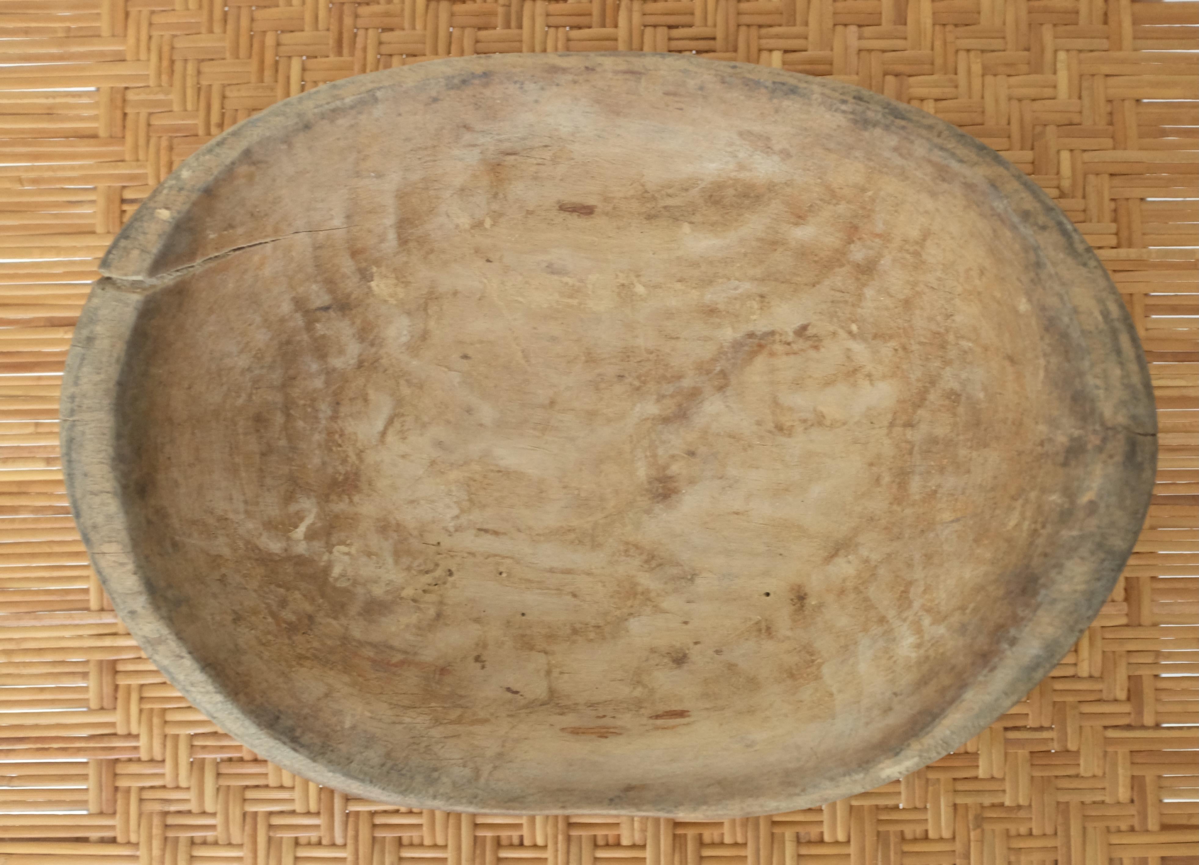 Rustic 19th Century Swedish Antique Wooden Bowl