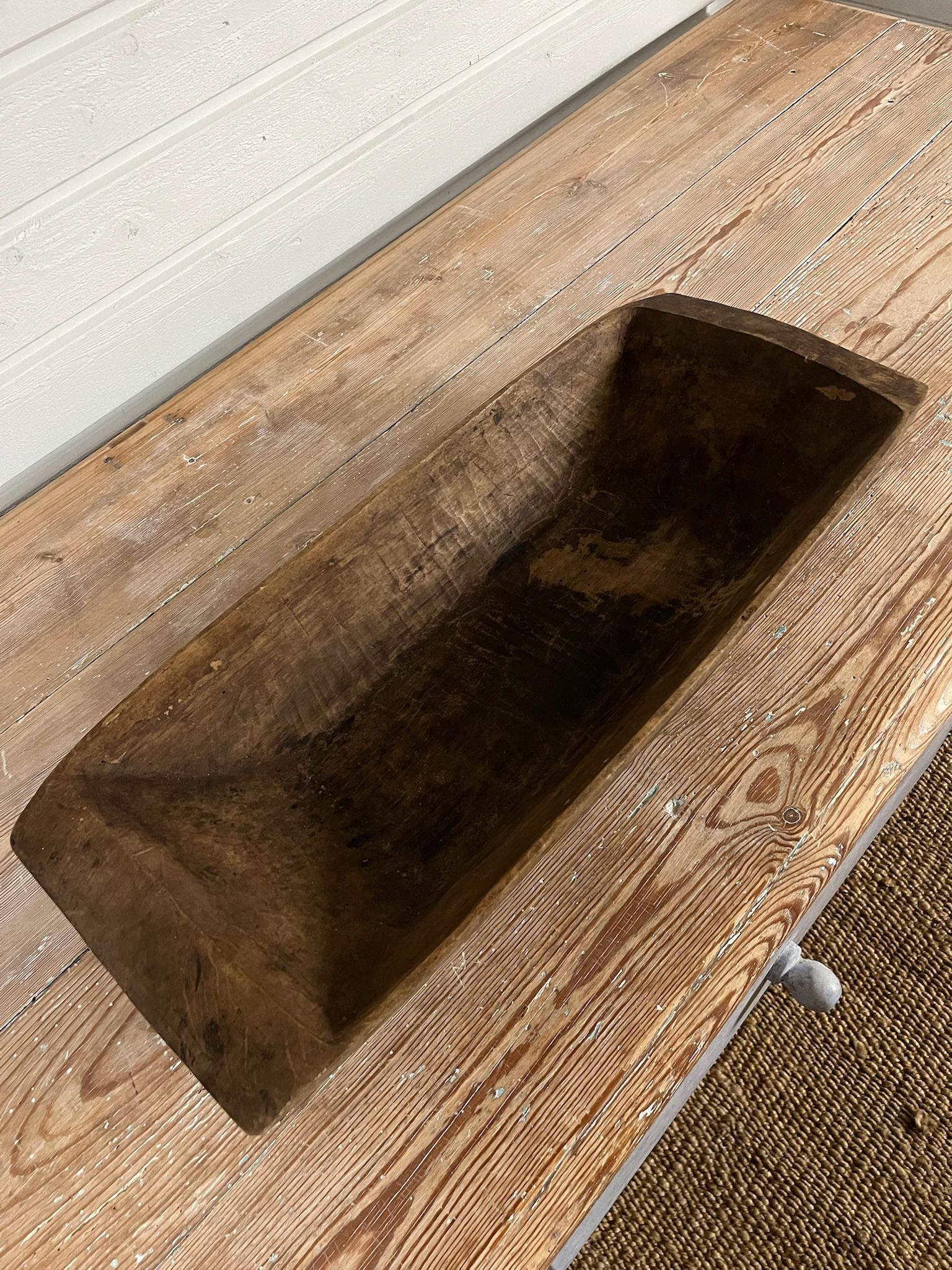 Svedese Antica ciotola di legno svedese del XIX secolo in vendita