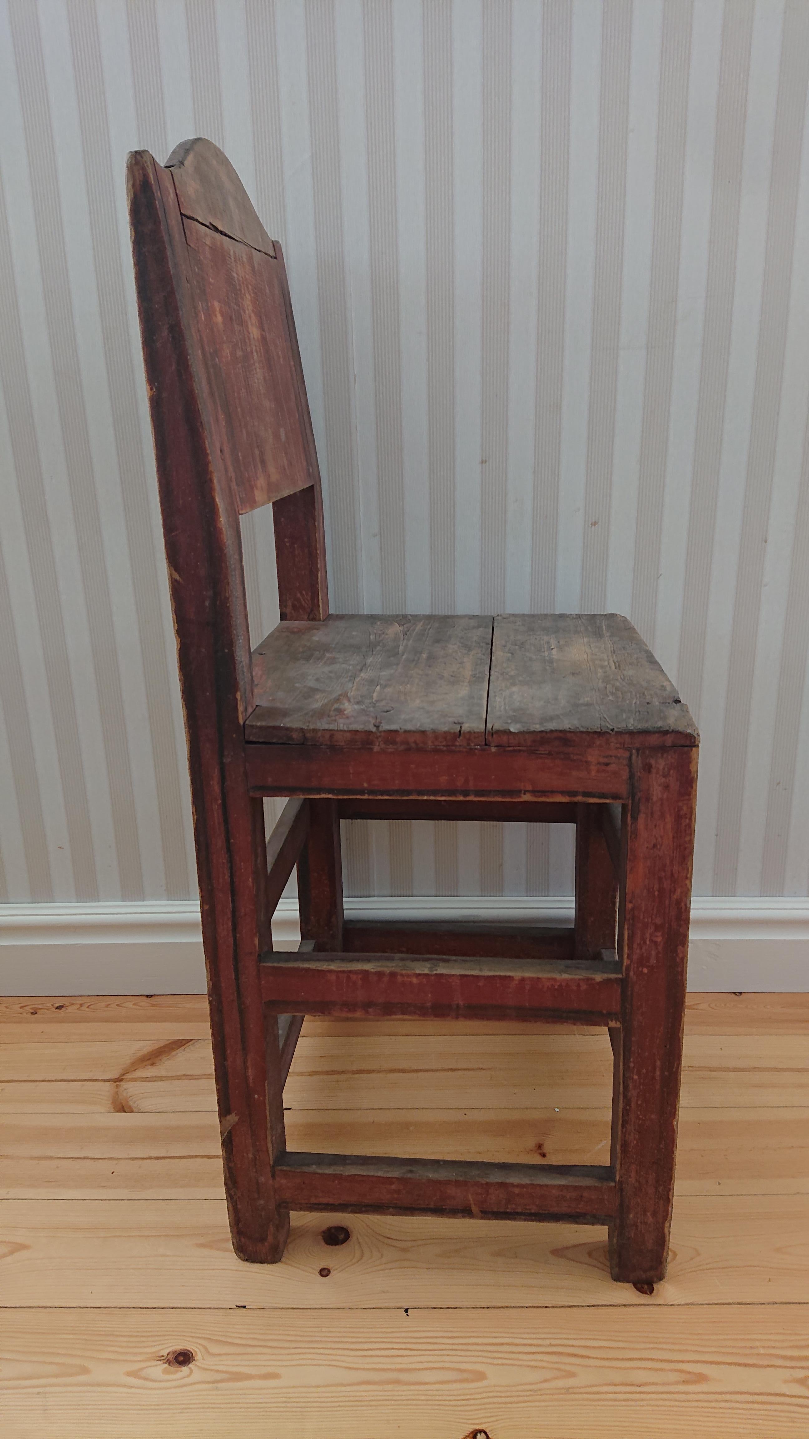 Hand-Crafted 19th Century Swedish Baroque Style Chair For Sale