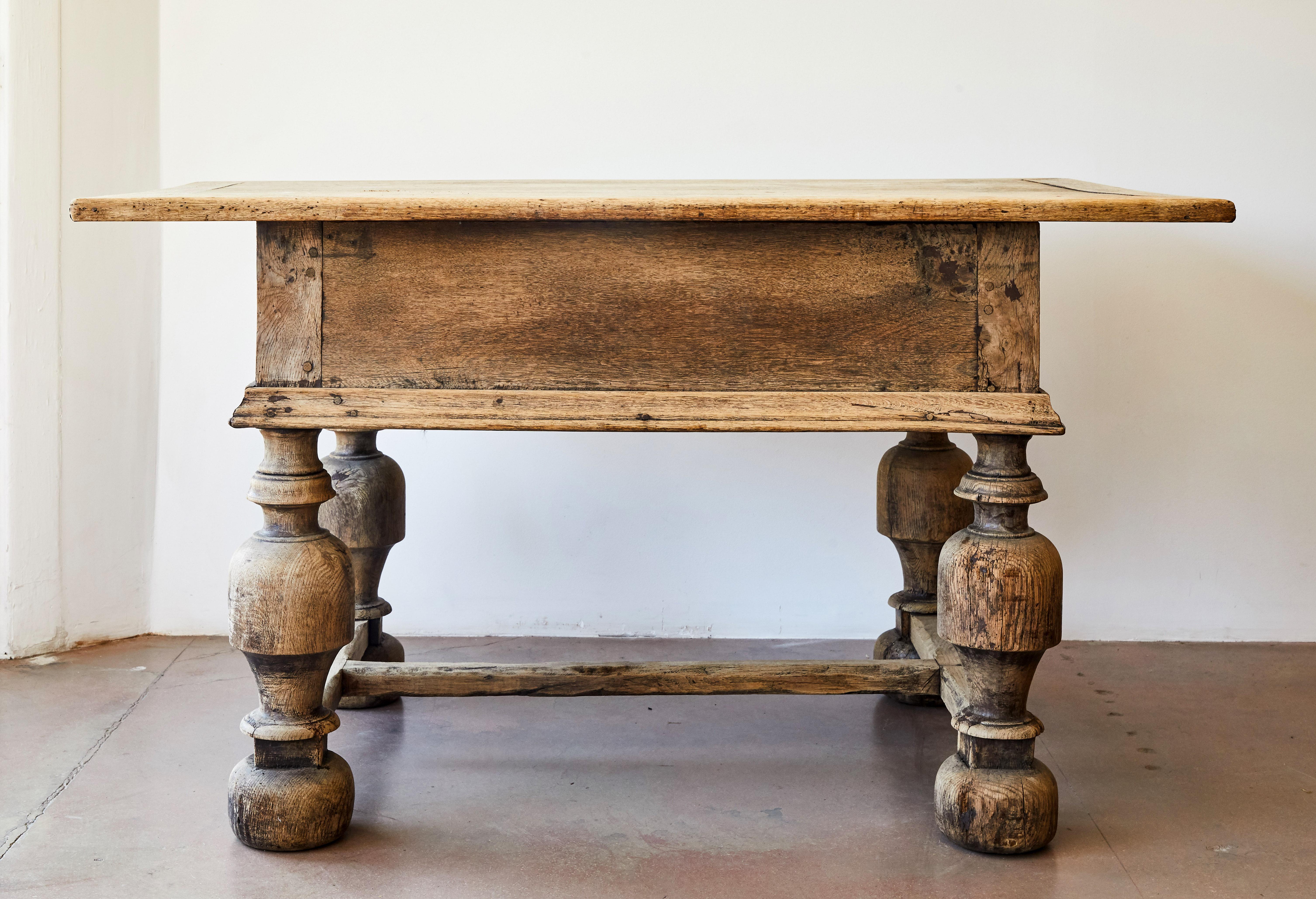 Wood 19th Century Swedish Baroque Table