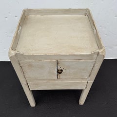 19th Century Swedish Bedside Nightstand End Table with Drawer