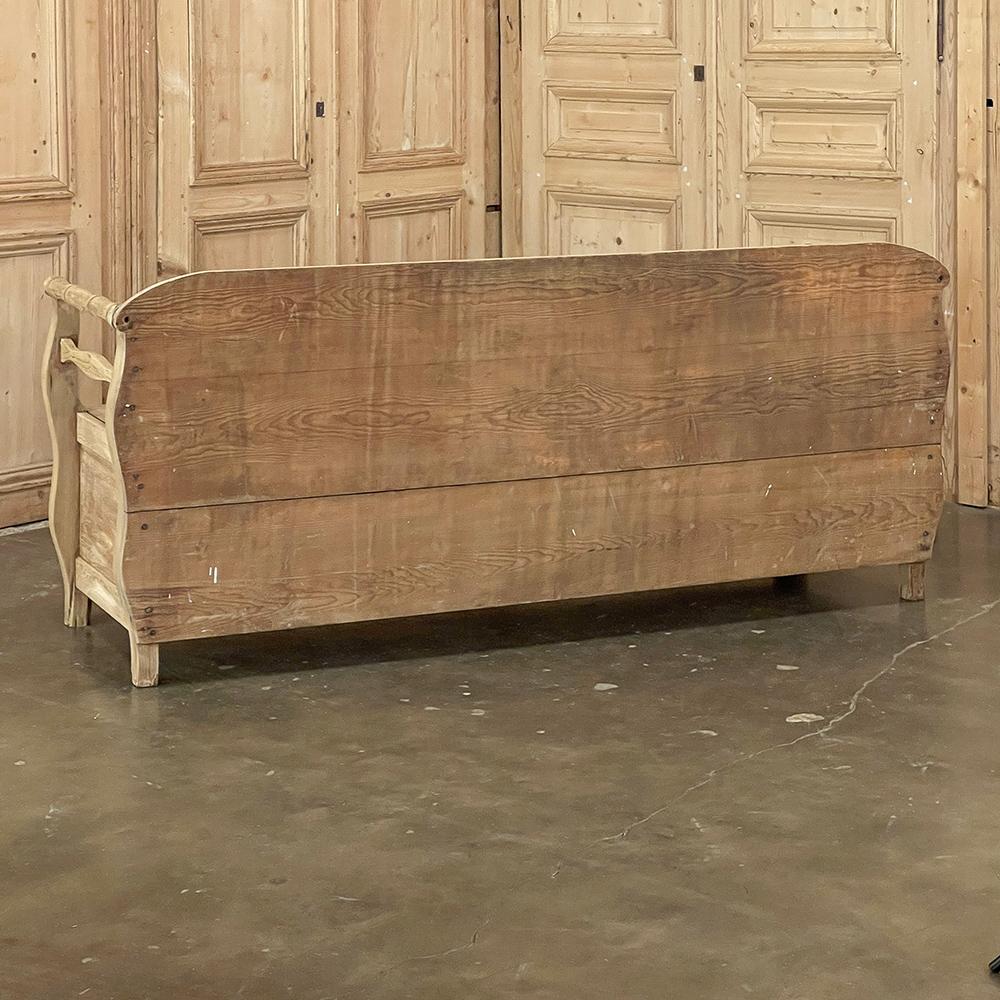 19th Century Swedish Bench ~ Trundle Bed in Stripped Pine 15