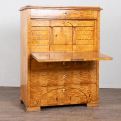 19th Century Swedish Biedermeier Birch Secretary Bureau