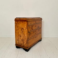 19th Century Swedish Biedermeier Chest of Drawers in Light Brown Birch, 1830