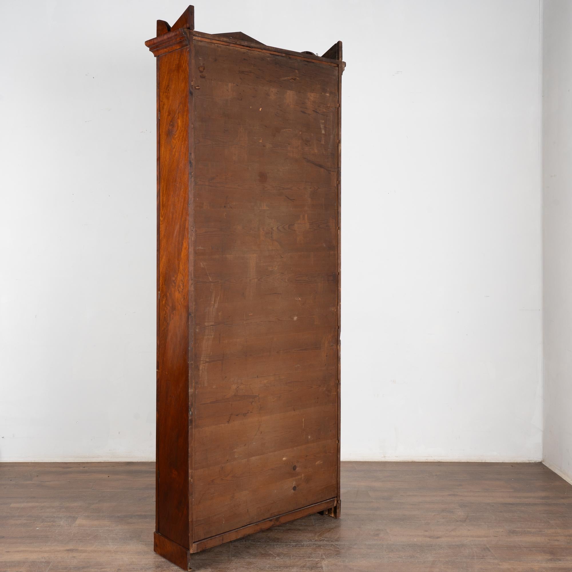 19th Century Swedish Biedermeier Narrow Mahogany Bookcase Display Cabinet 6
