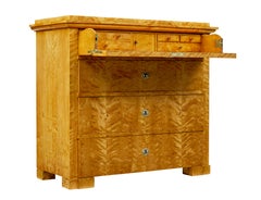 19th century Swedish Biedermeier secretaire chest of drawers