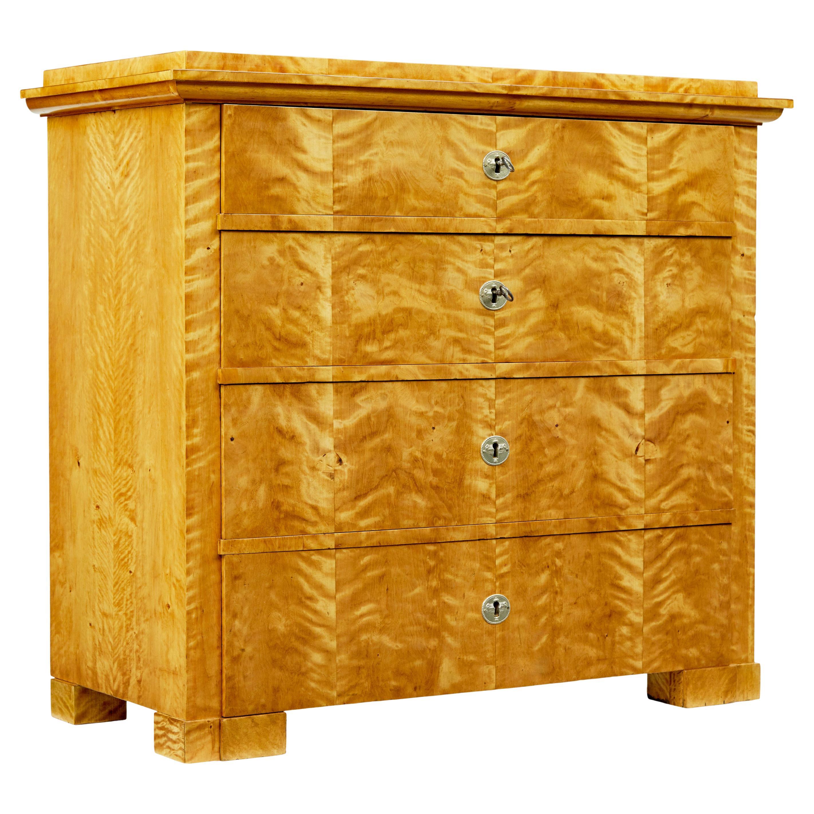 Schwedische Biedermeier-Sekretär-Kommode aus dem 19. im Angebot