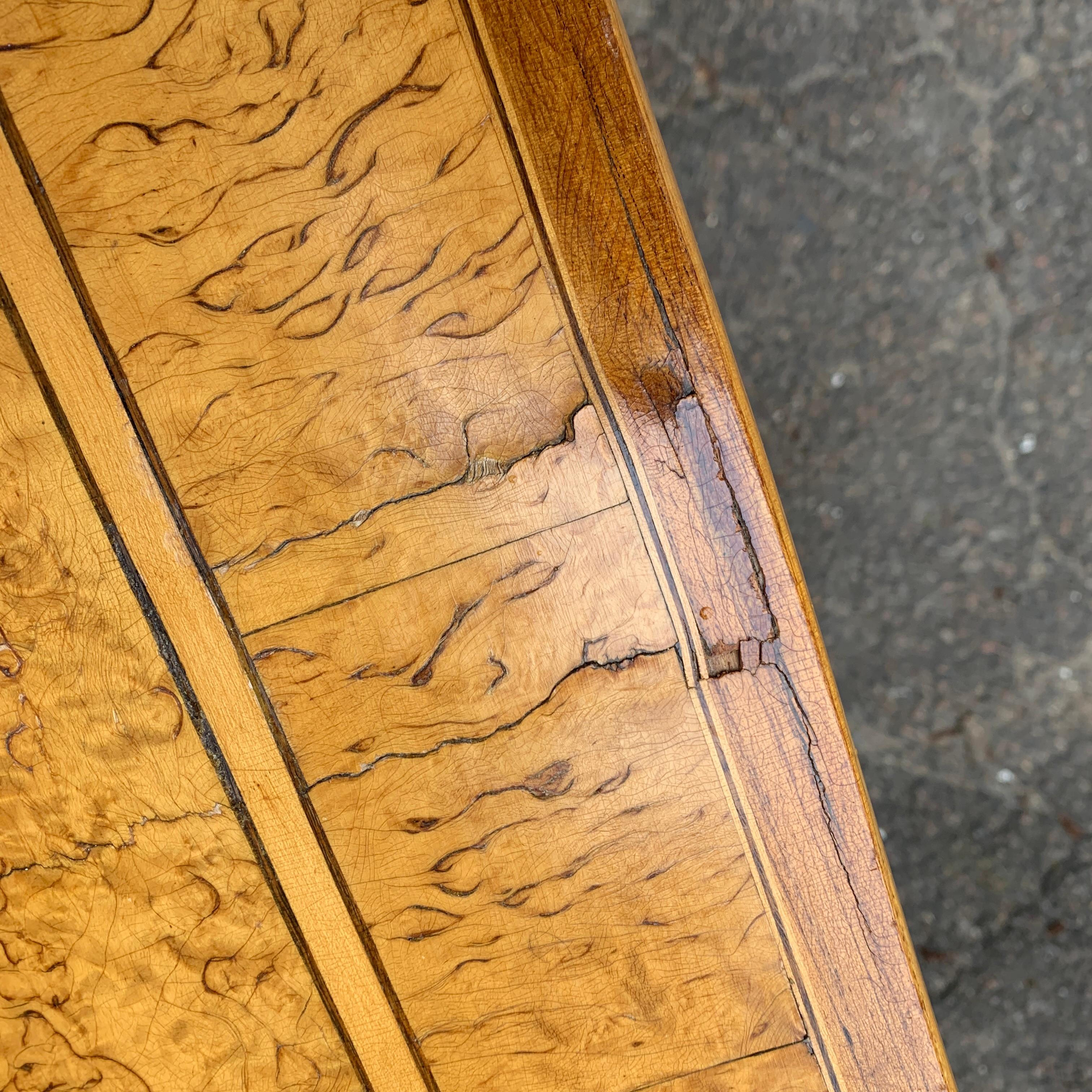 19th Century Swedish Biedermeier Side Table in Birch Wood For Sale 12