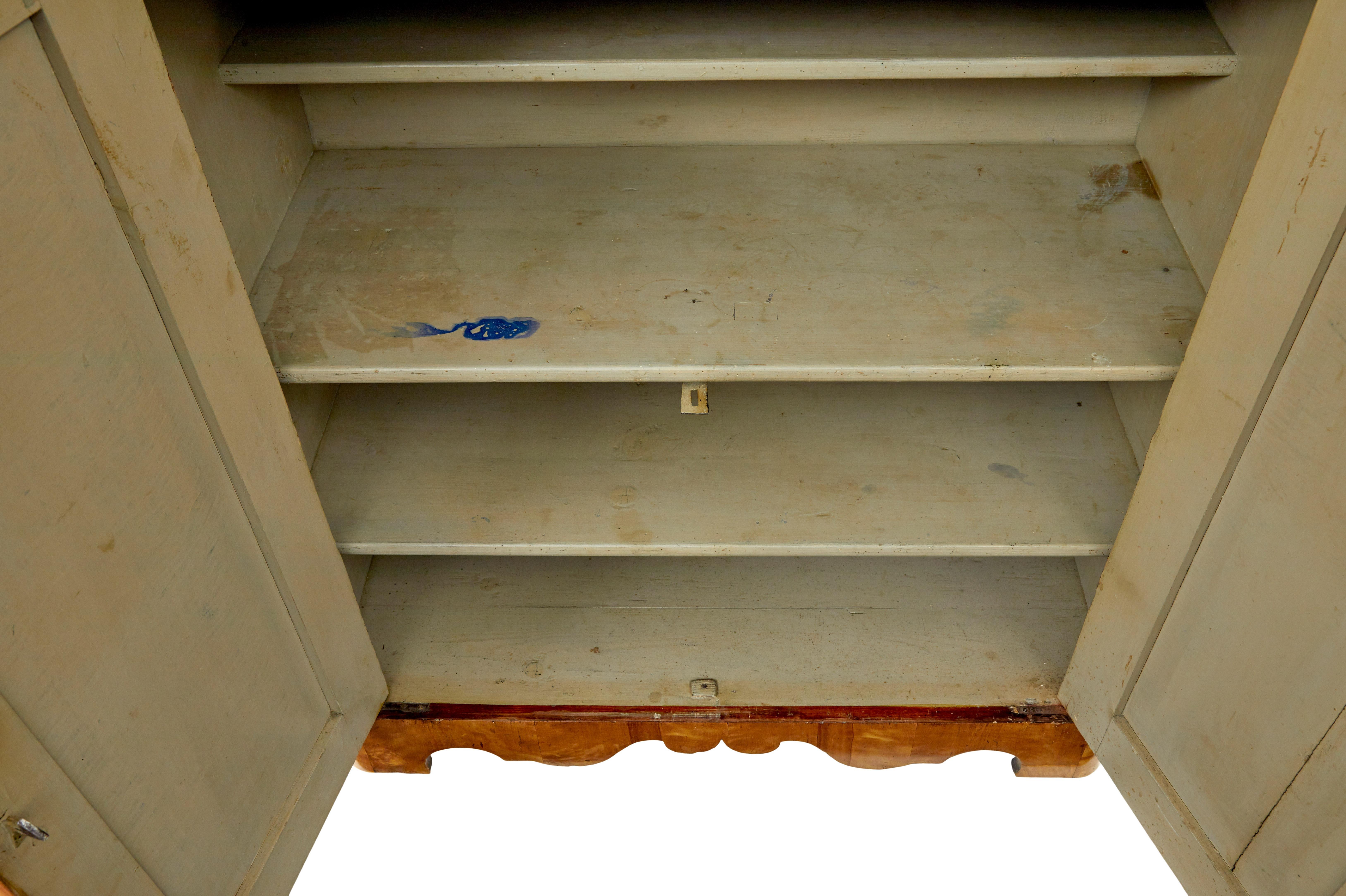 19th century Swedish birch cupboard For Sale 4
