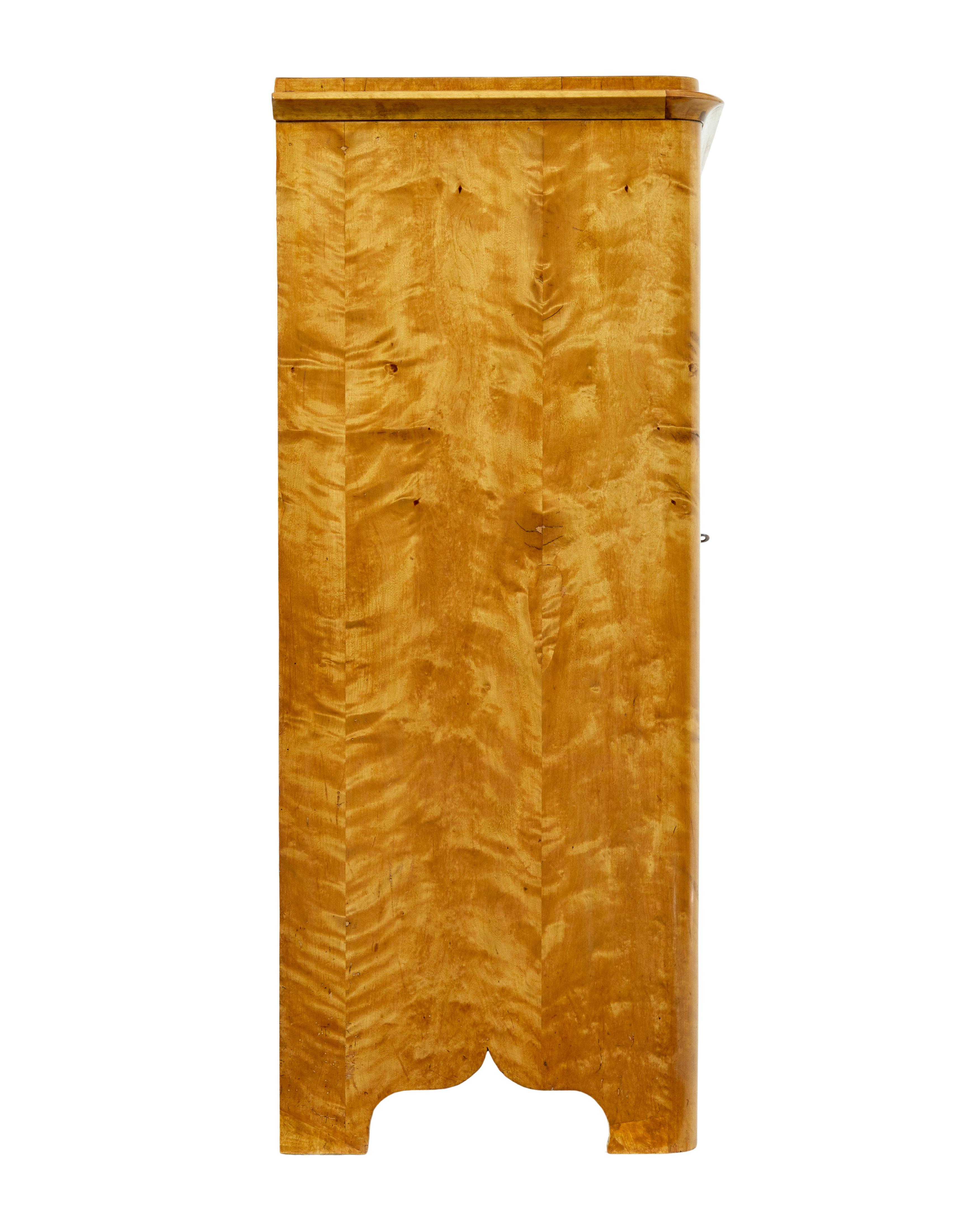 Birch 19th century Swedish birch cupboard For Sale