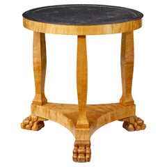 19th century Swedish birch empire revival tray table