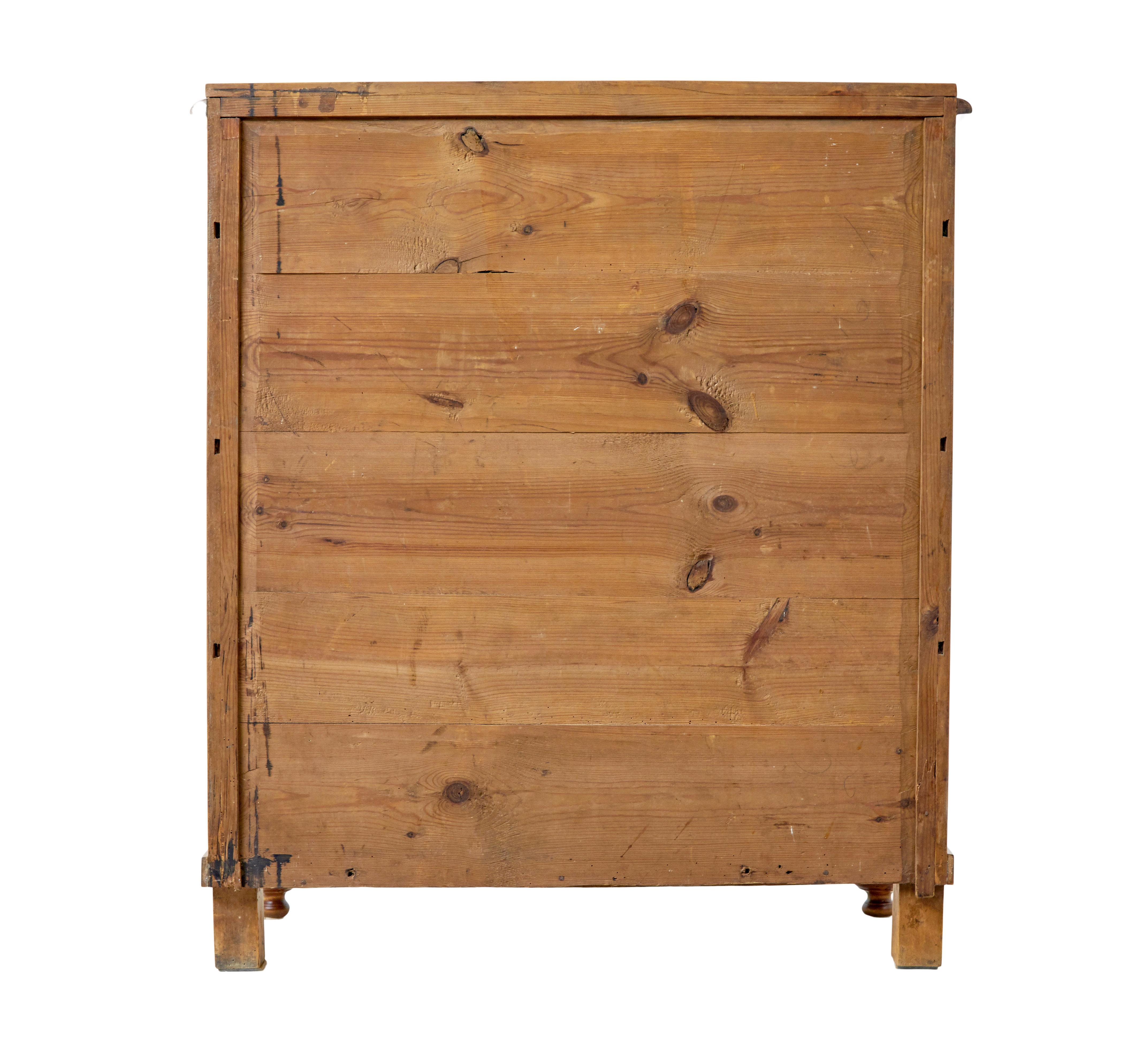 19th century Swedish birch fitted cupboard In Good Condition For Sale In Debenham, Suffolk