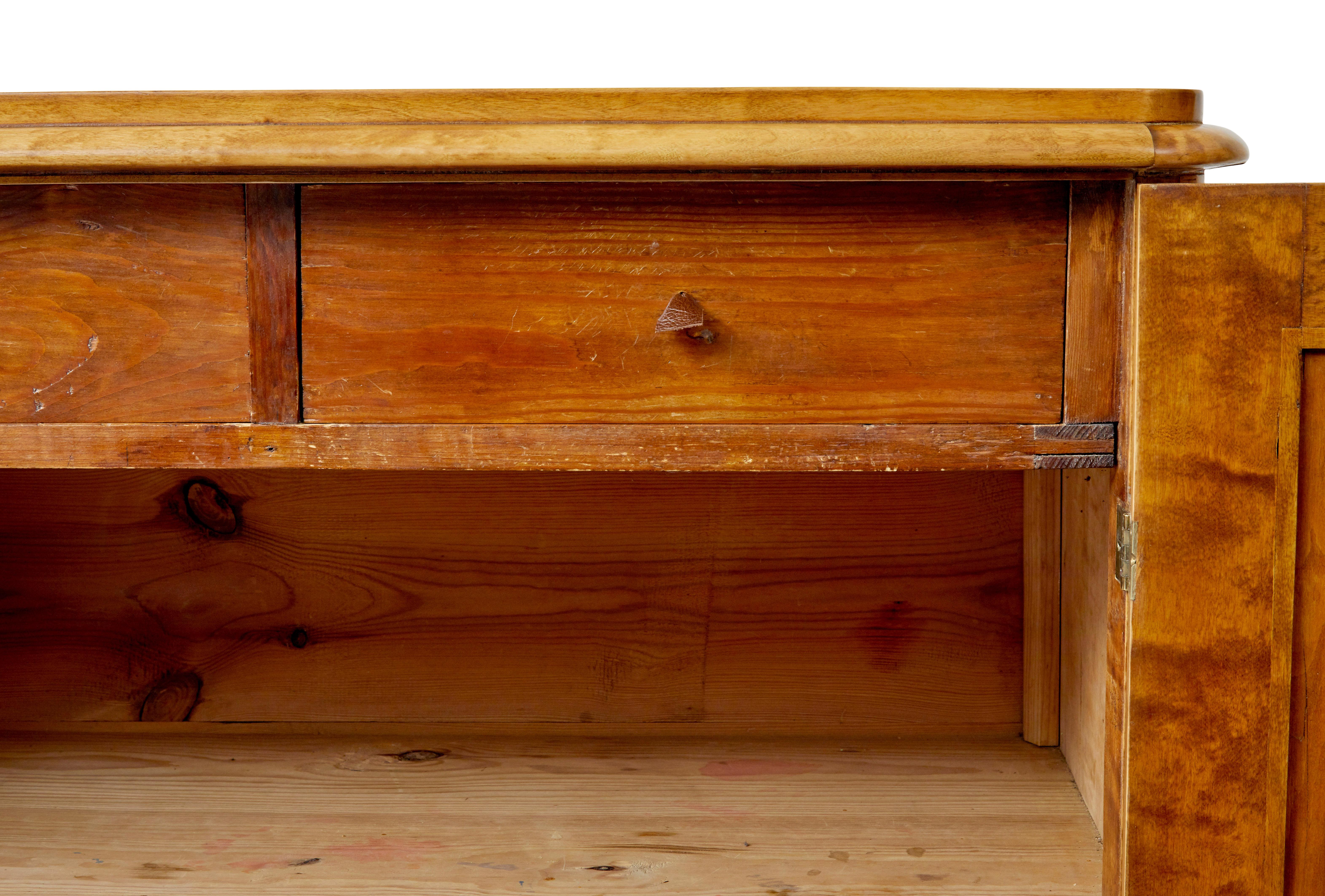 Birch 19th century Swedish birch fitted cupboard For Sale