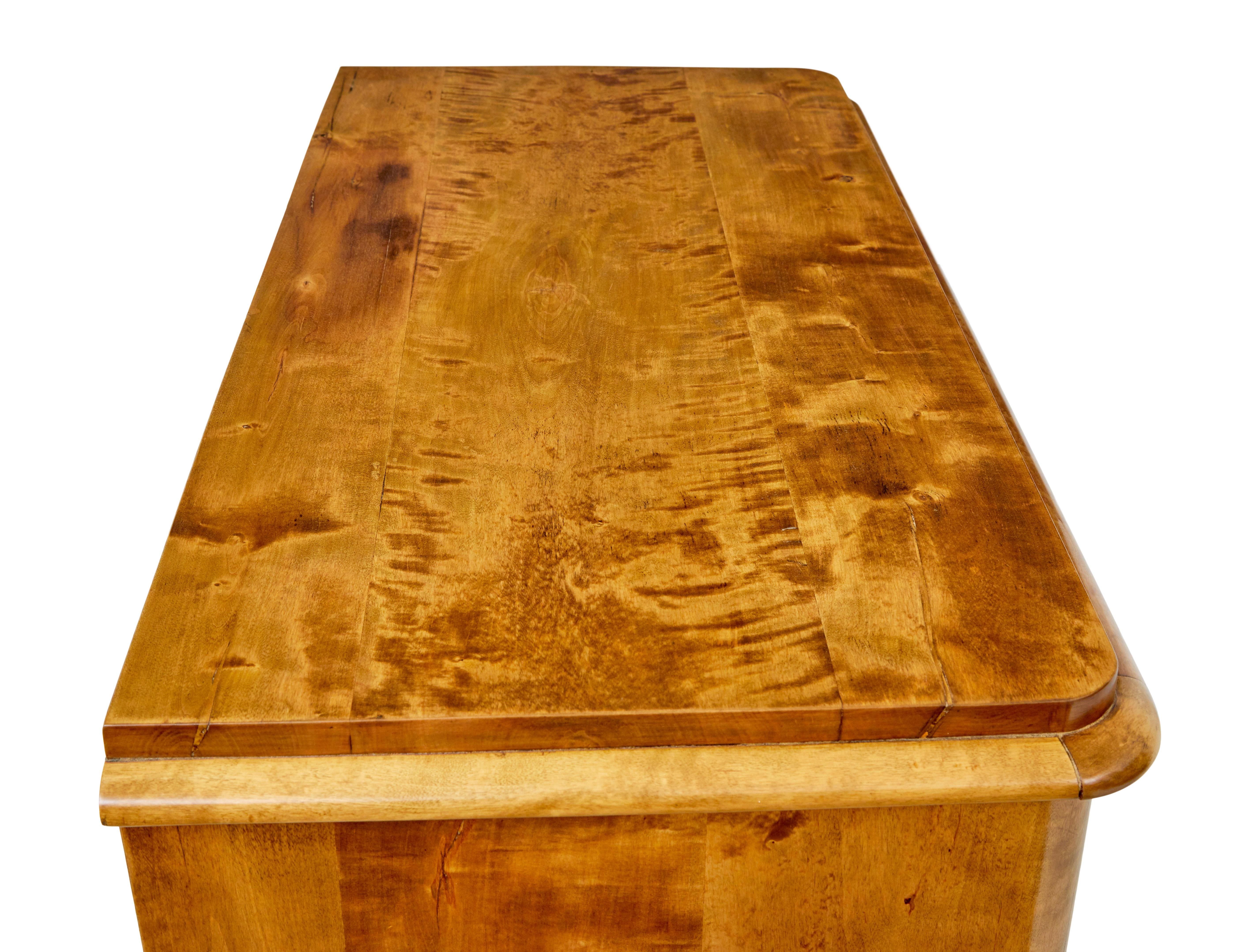 19th century Swedish birch fitted cupboard For Sale 2