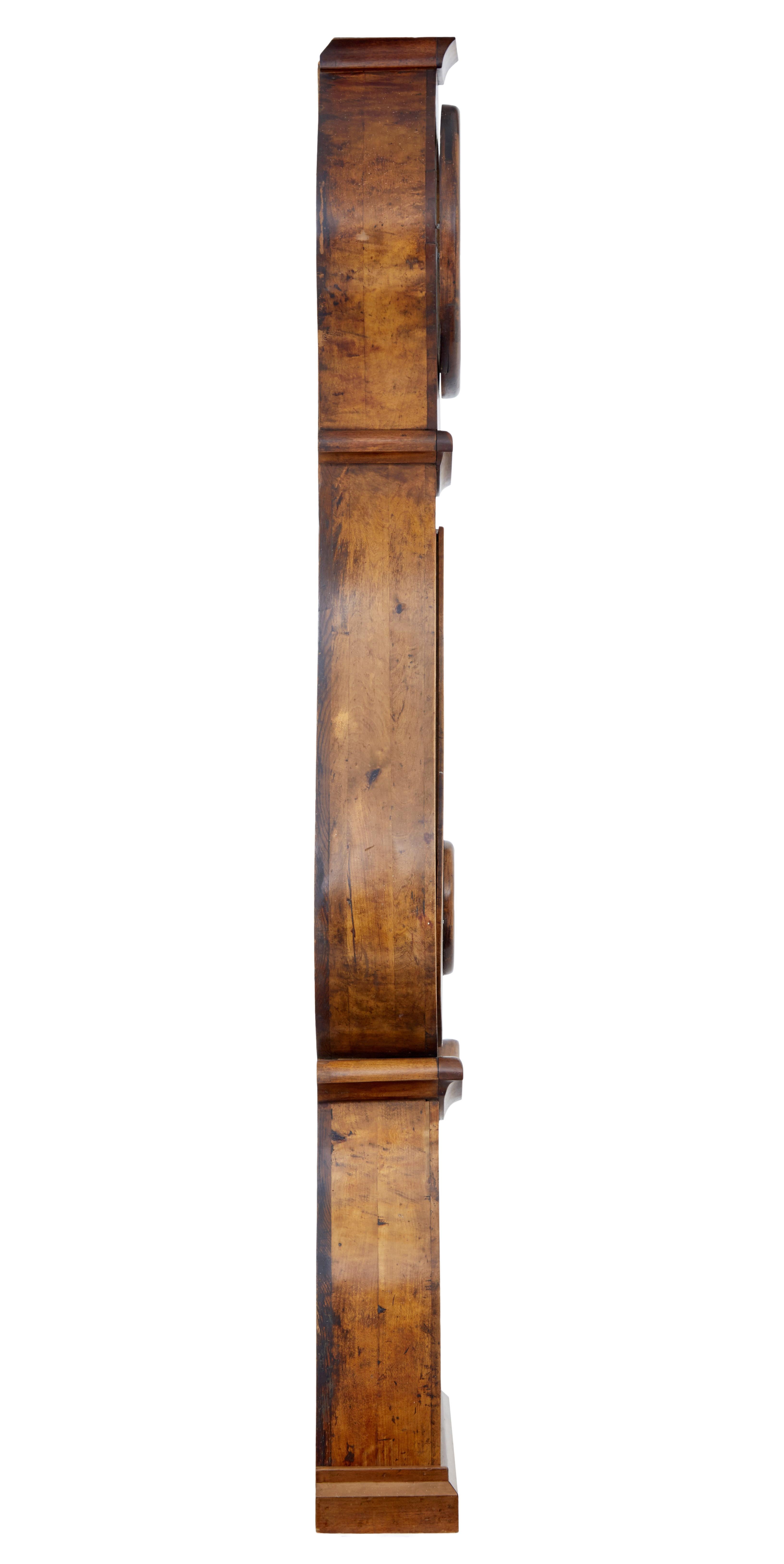 Hand-Crafted 19th Century Swedish Birch Mora Longcase Clock