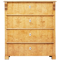 19th Century Swedish Birch Root Chest of Drawers
