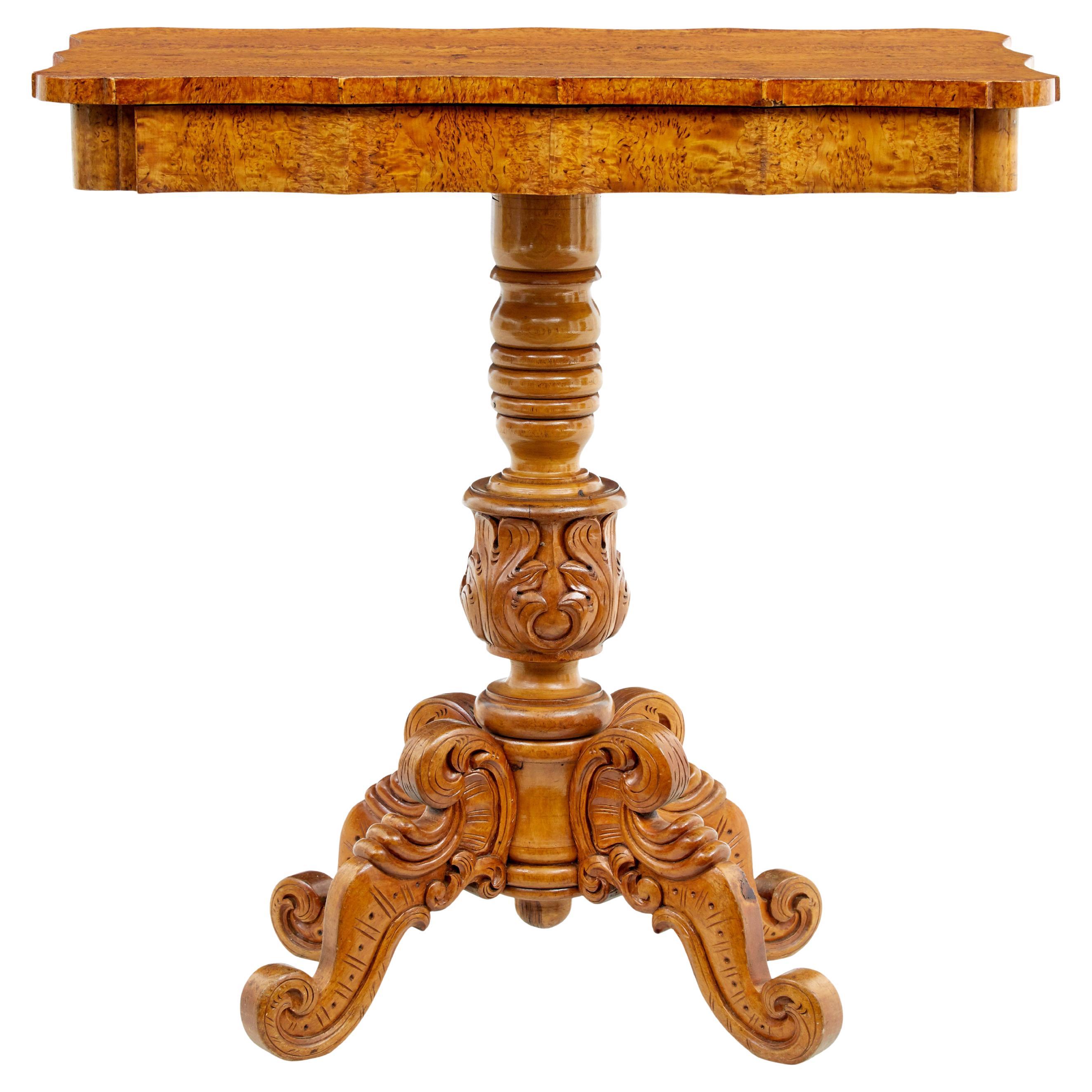 19th century Swedish birch root shaped occasional table