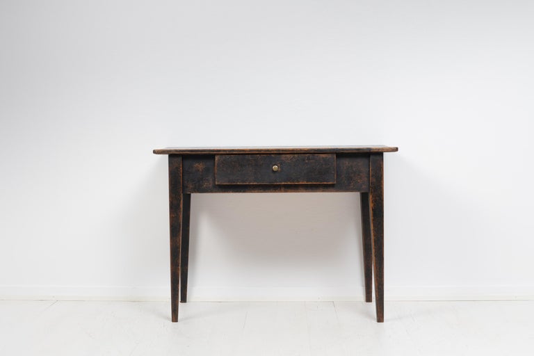 19th Century Swedish Black Gustavian Style Side Table For Sale 3