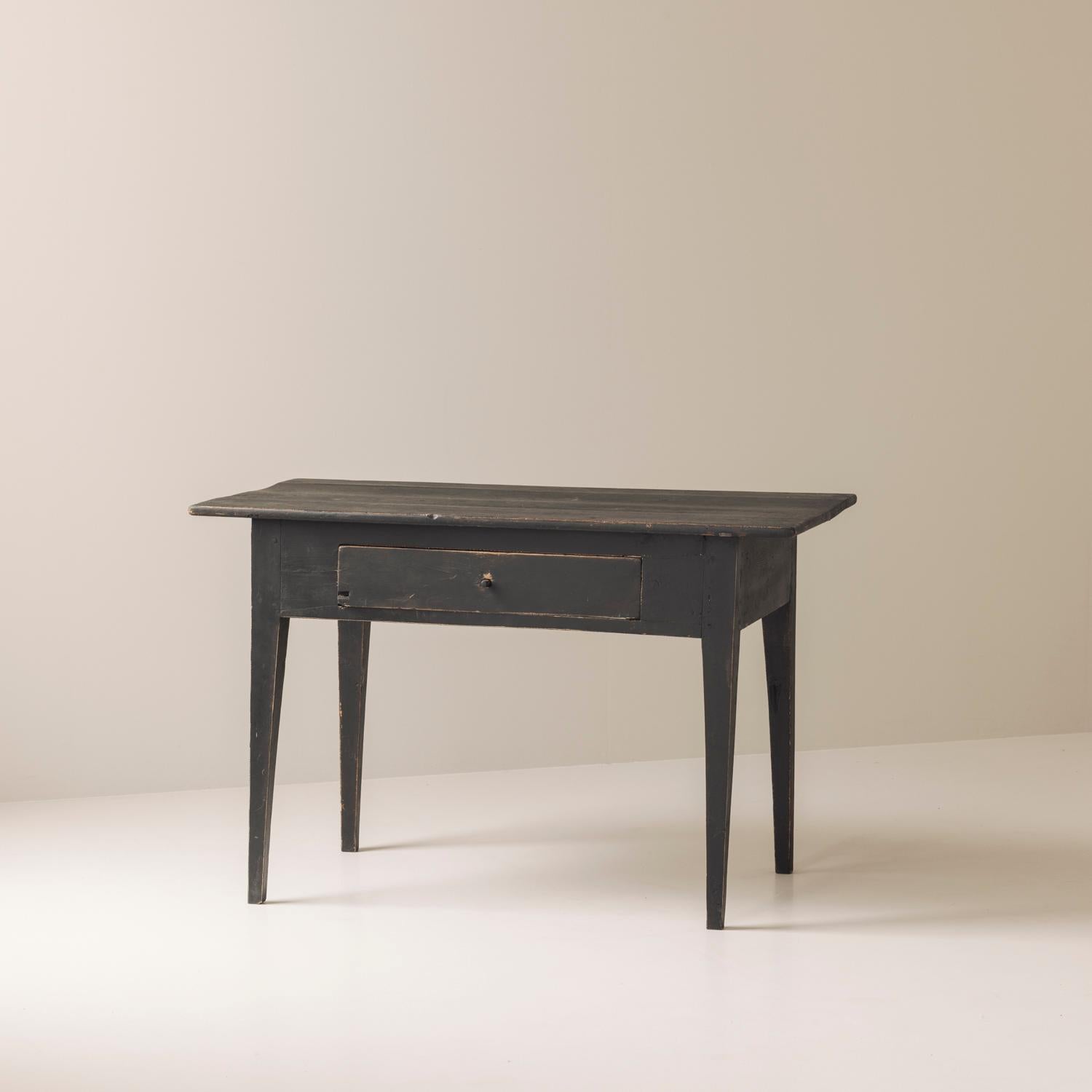 Arts and Crafts 19th century Swedish black stained desk / table For Sale