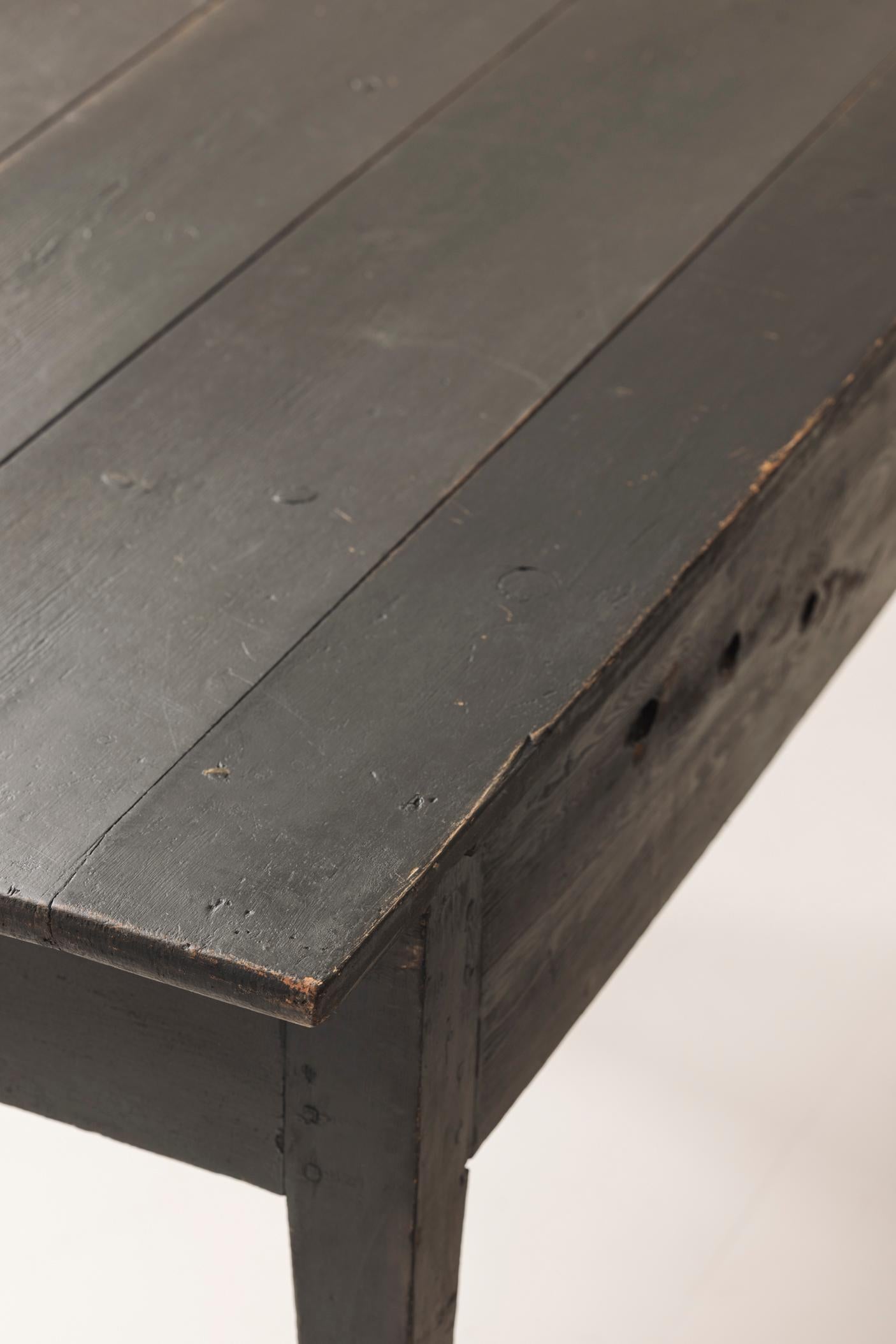 19th century Swedish black stained desk / table For Sale 1