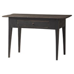 19th century Swedish black stained desk / table