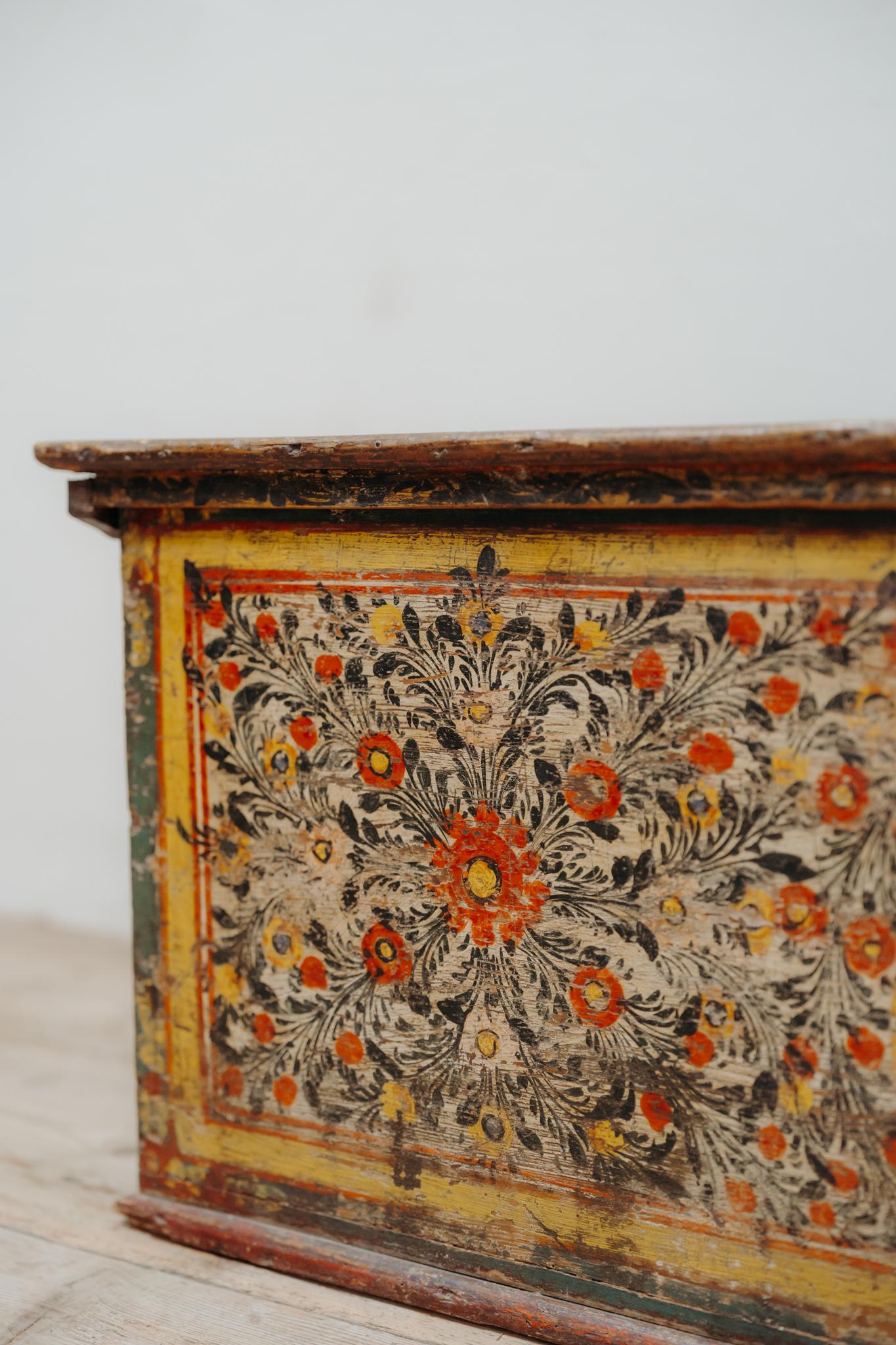 Arcón sueco para mantas del siglo XIX en venta 2