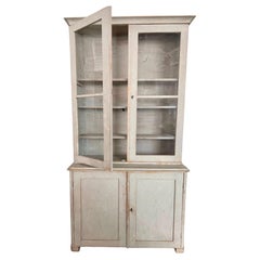 19th Century Swedish Bookcase / Vitrine with Glass Fronted Doors