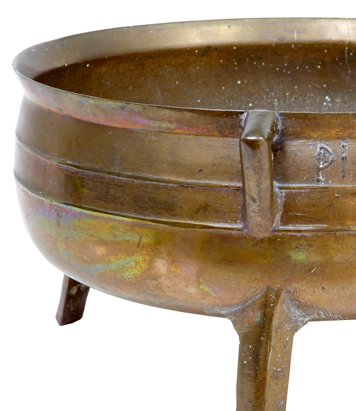 Cast 19th Century Swedish Bronze Censer Bowl Pot